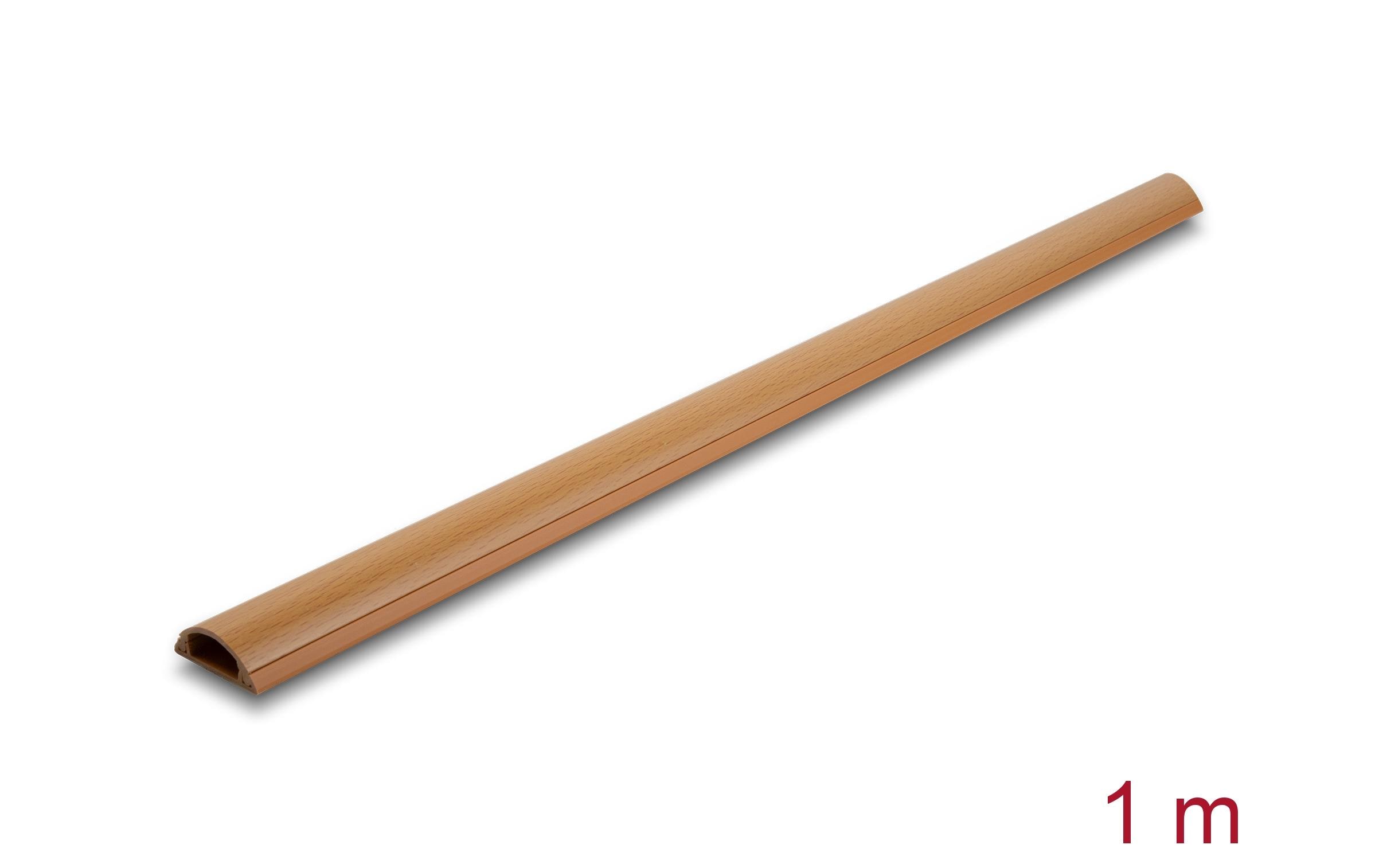 Delock Kabelkanal selbstklebend, Holzoptik 1 m x 30 mm Braun