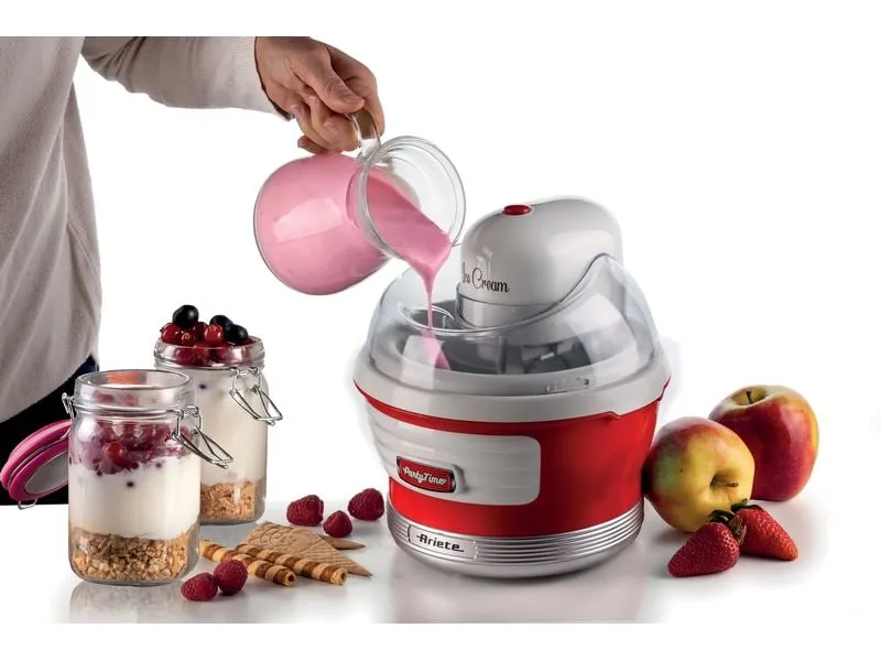 Ariete Glacemaschine Party Time ARI-643-RD 1.5 l, Rot/Weiss Ariete Glacemaschine Party Time ARI-643-RD 1.5 l, Rot/Weiss