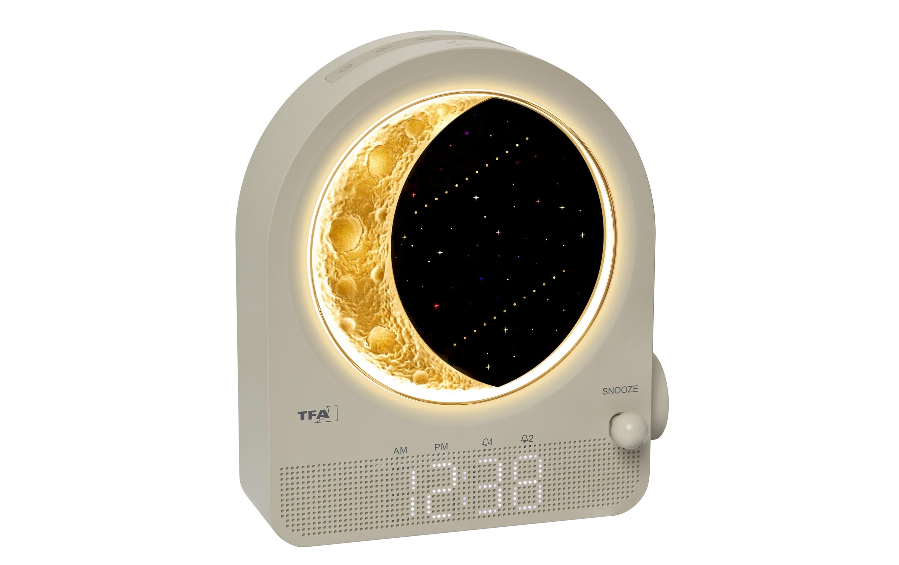 TFA Dostmann Lichtwecker mit Mondlampe und Naturgeräuschen TFA Dostmann Lichtwecker mit Mondlampe und Naturgeräuschen