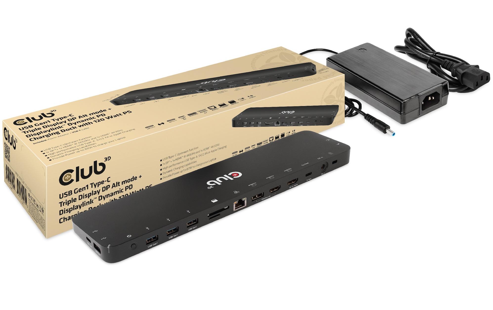 Club 3D Dockingstation CSV-1566 120 W Club 3D Dockingstation CSV-1566 120 W