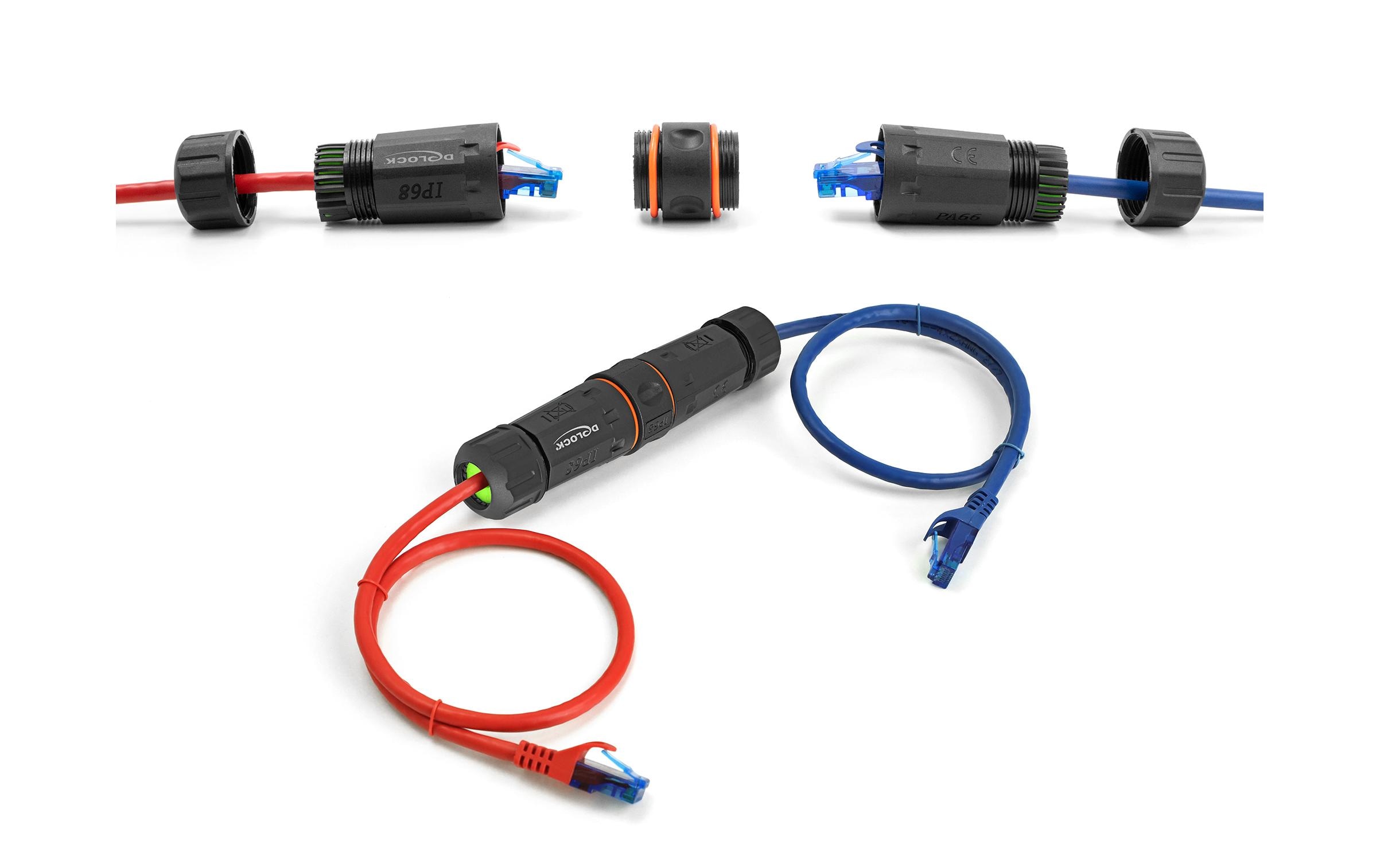 Delock Kabelverbinder RJ45 Buchse zu RJ45 Buchse Cat.6A 1 Stück