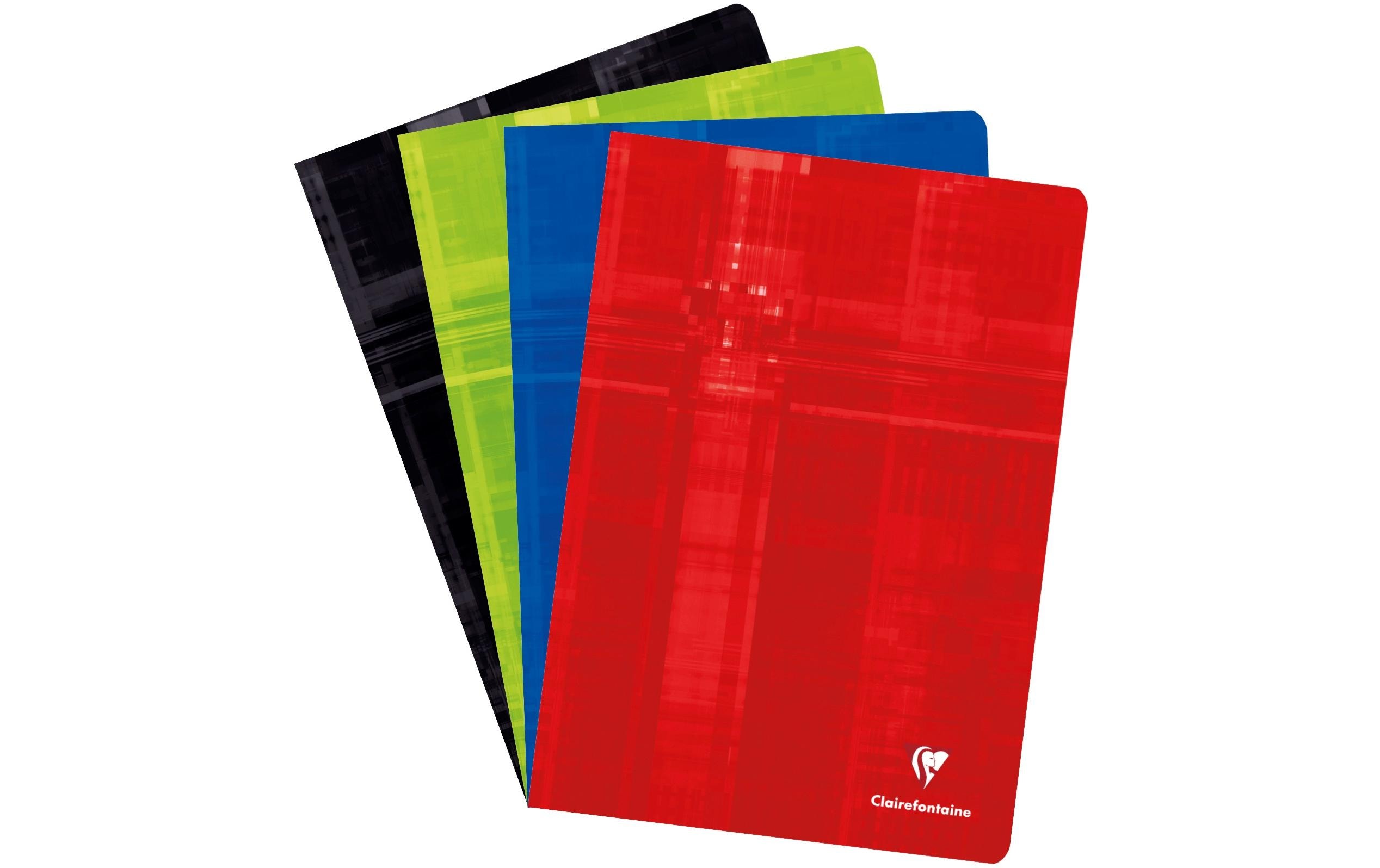 Clairefontaine Schulheft 40 Blatt, A4, 4 mm kariert, assortiert Clairefontaine Schulheft 40 Blatt, A4, 4 mm kariert, assortiert