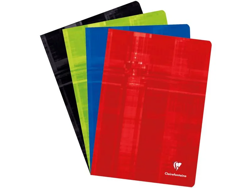 Clairefontaine Schulheft 40 Blatt, A4, 4 mm kariert, assortiert Clairefontaine Schulheft 40 Blatt, A4, 4 mm kariert, assortiert