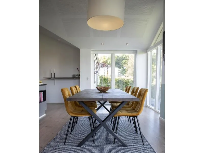House Nordic Stuhl Middelfart 2 Stück, 86 x 55 cm, Schwarz/Senfgelb House Nordic Stuhl Middelfart 2 Stück, 86 x 55 cm, Schwarz/Senfgelb