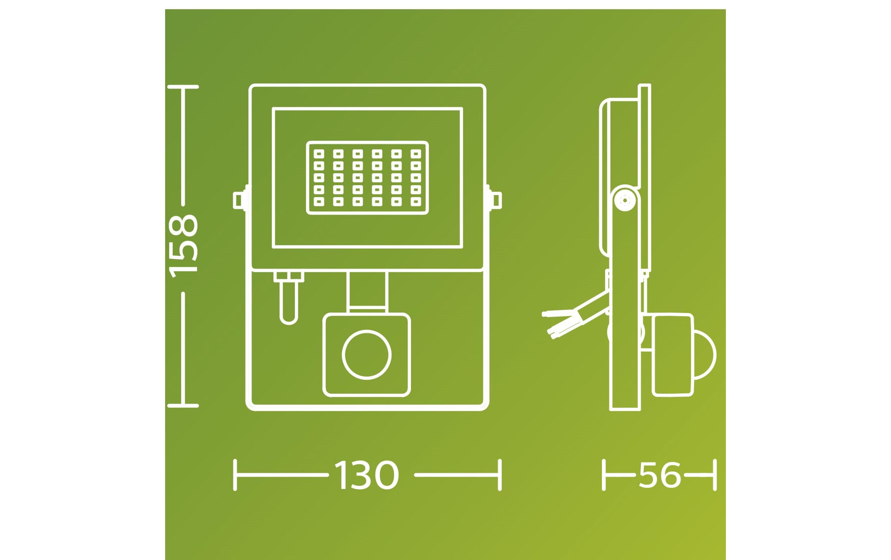 Philips Lois Flutlicht 20W 5000K IR IP65 schwarz 20 W