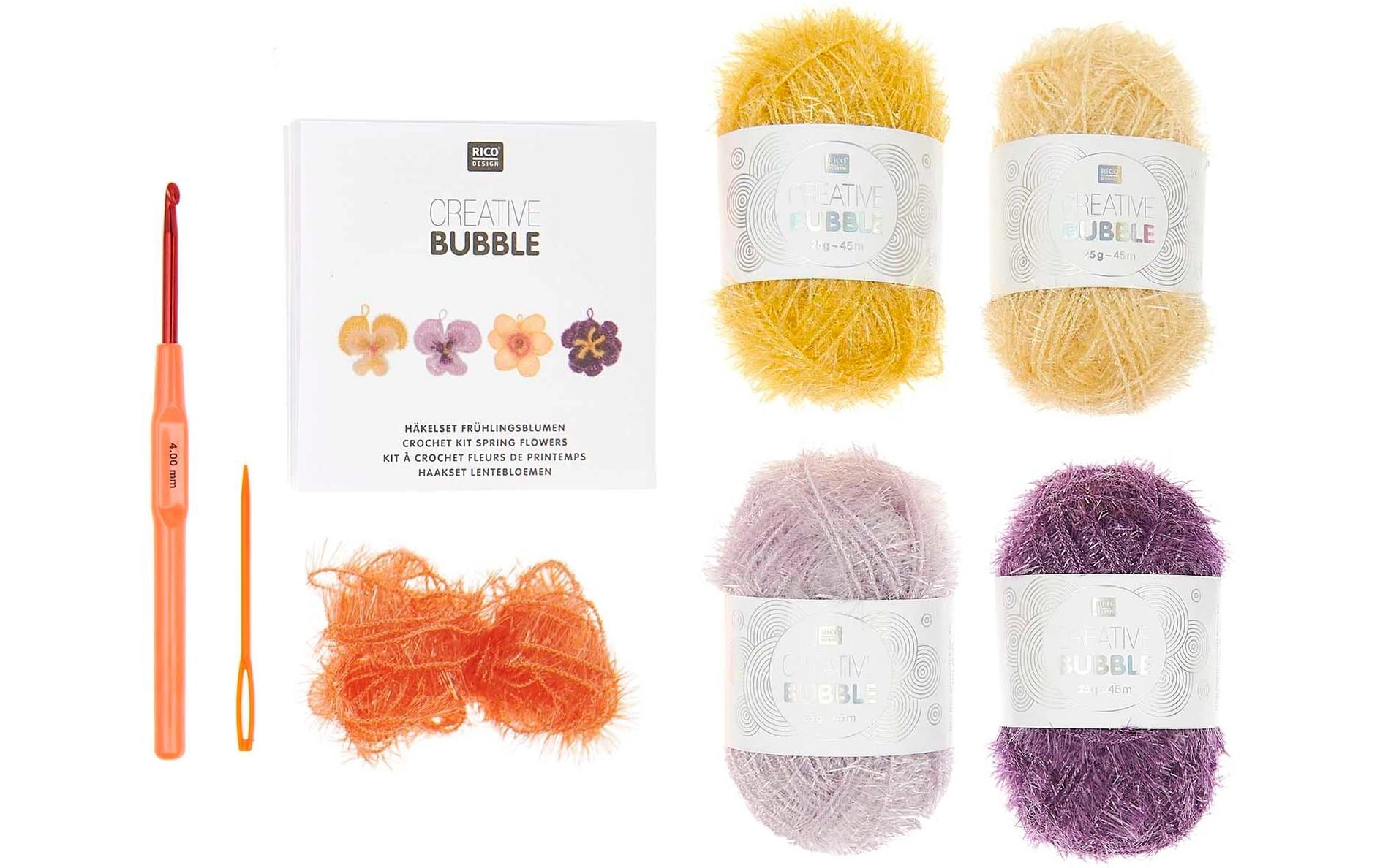 Rico Design Häkelset Bubble 6-teilig, Frühlingsblumen Rico Design Häkelset Bubble 6-teilig, Frühlingsblumen