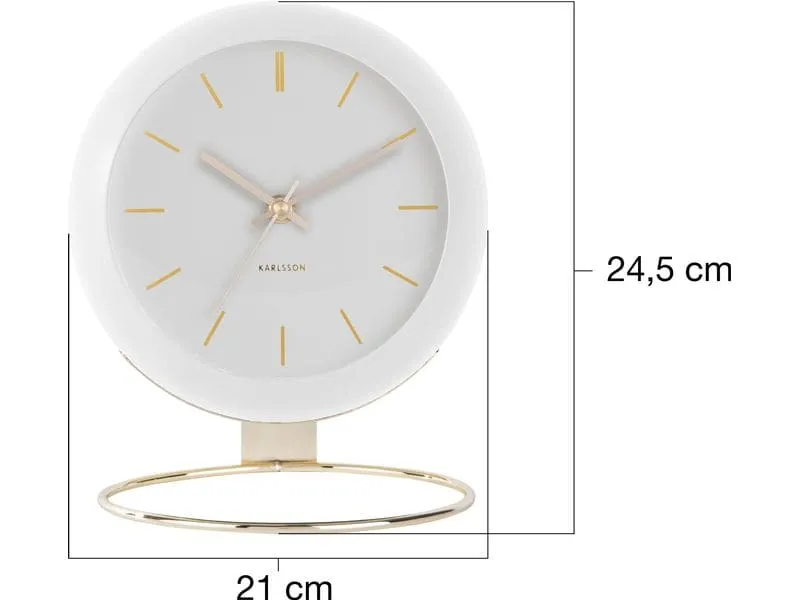 KARLSSON Tischuhr Globe 25 cm, Weiss KARLSSON Tischuhr Globe 25 cm, Weiss