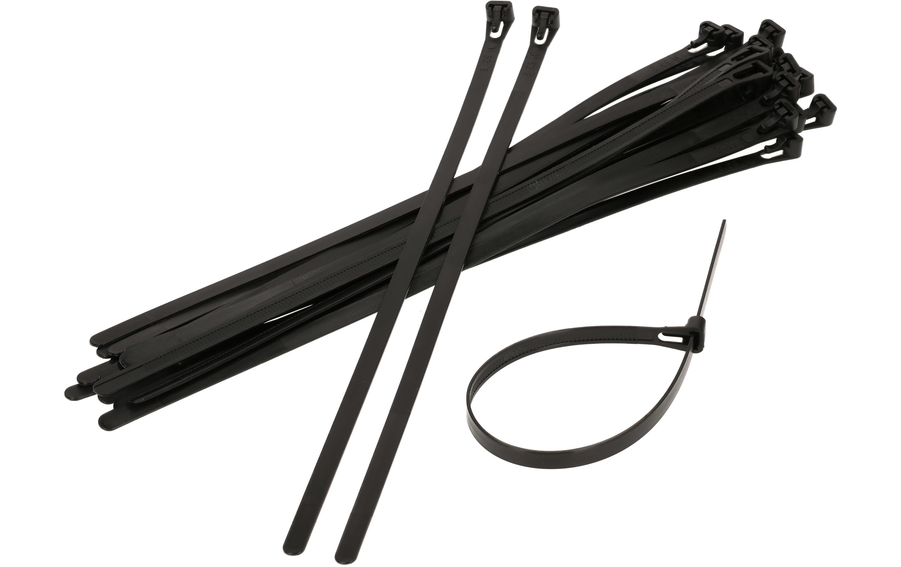 Max Hauri Kabelbinder 20 Stück Schwarz 300 mm x 7.5 mm