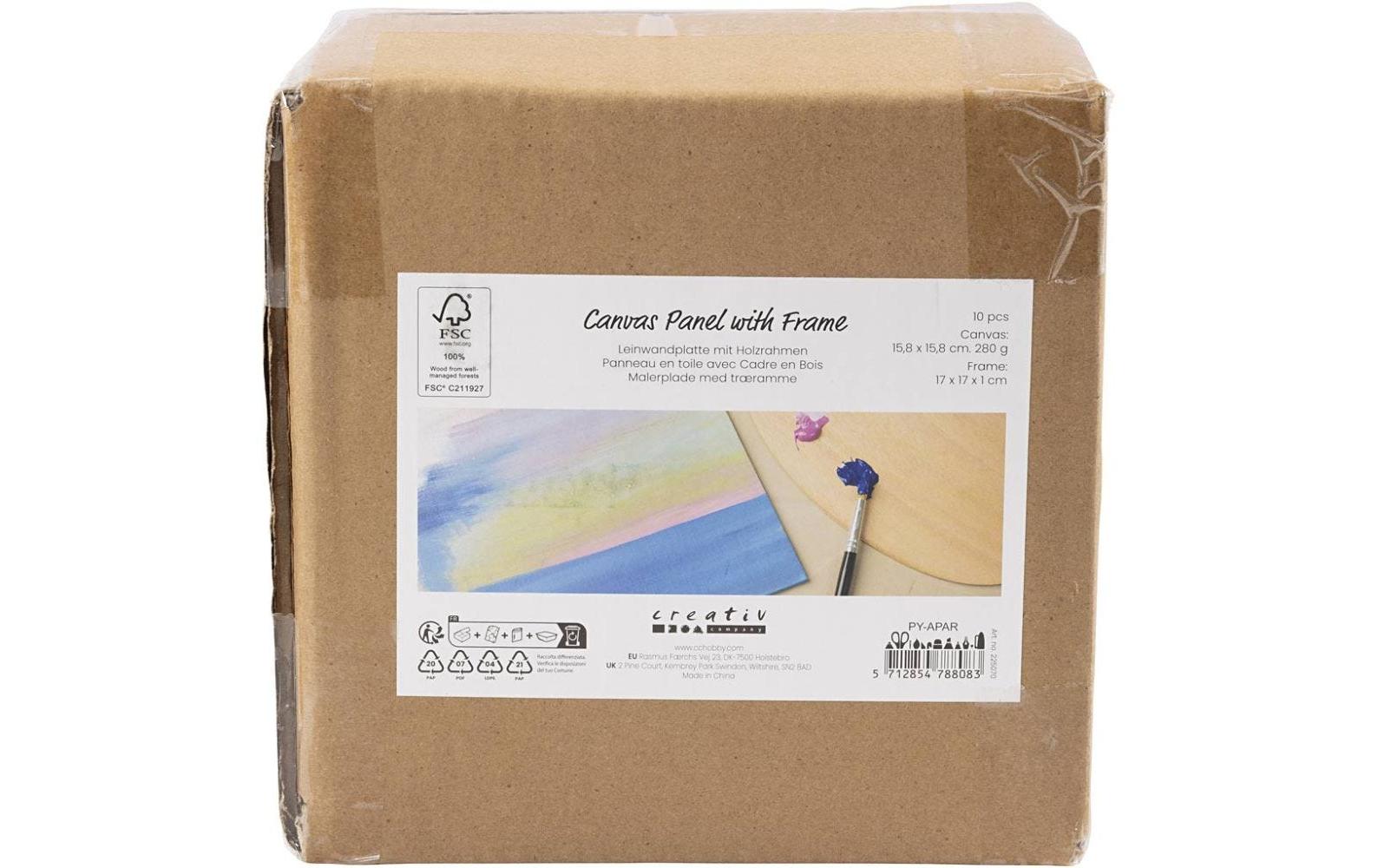 Creativ Company Keilrahmen 15.8 x 15.8 cm, Weiss, 10 Stück