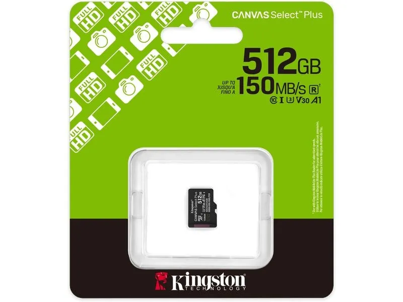 Kingston microSDXC-Karte Canvas Select Plus Gen3 512 GB