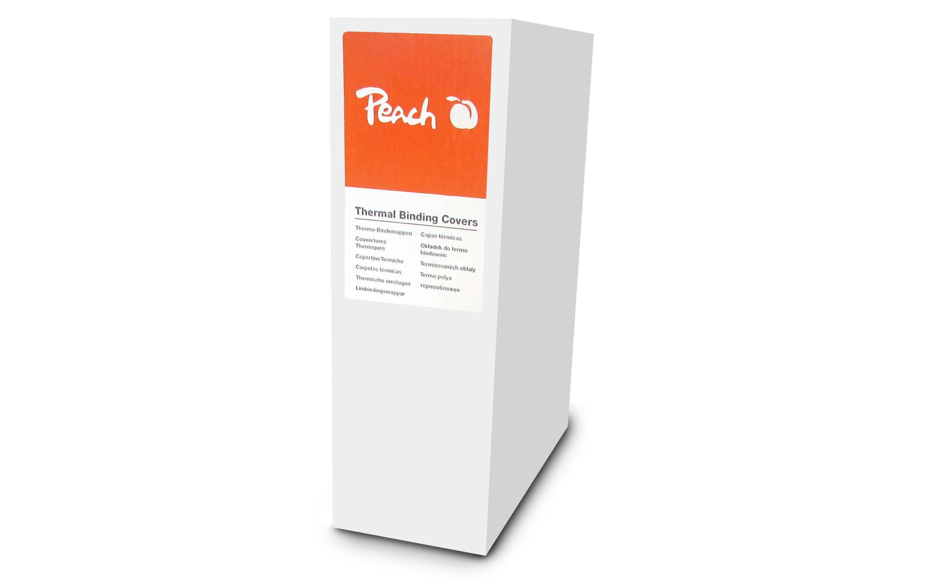 Peach Einbanddeckel für 80 Blatt, 200 g/m², 80 Stück, Weiss