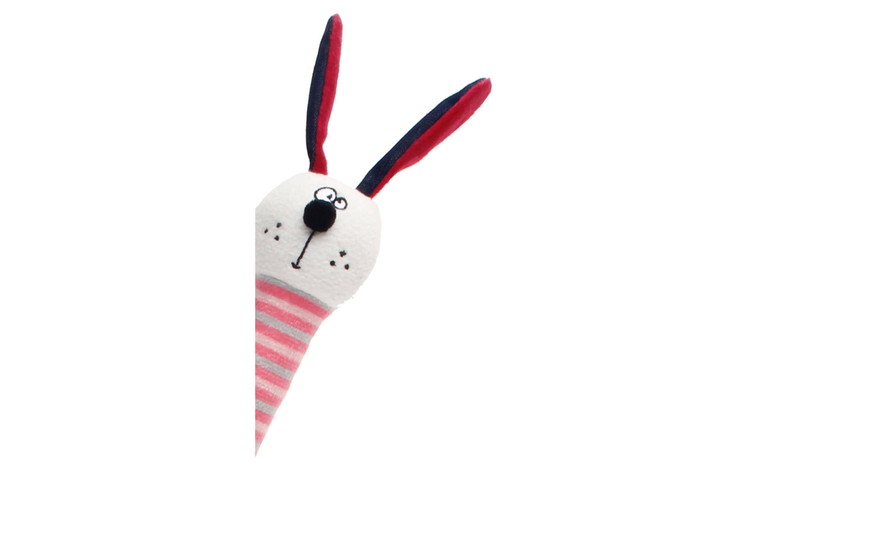 GiGwi Hunde-Spielzeug Crunchy Neck, Hase S, Rosa