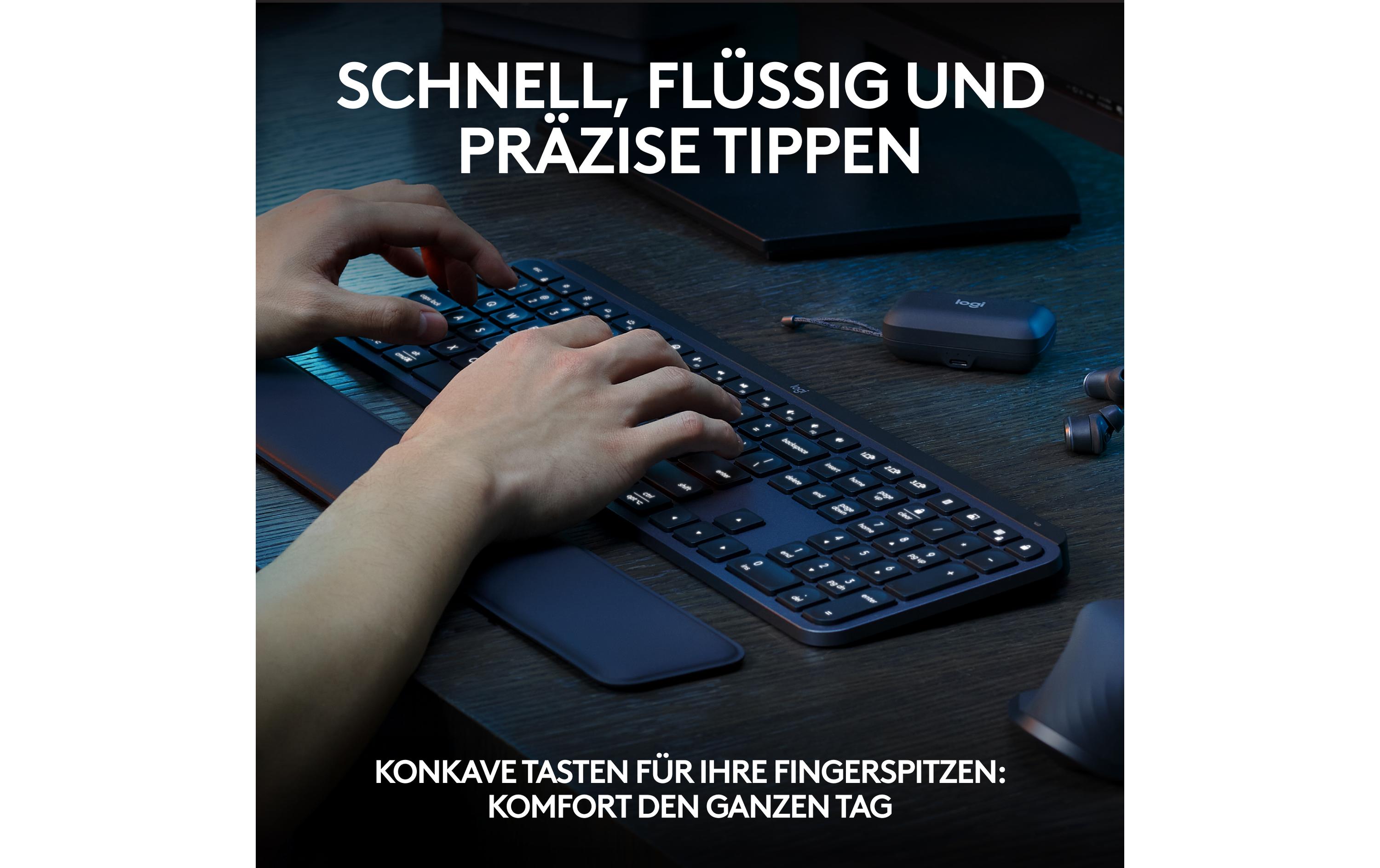 Logitech Tastatur MX Keys S Plus CH-Layout mit Handgelenkauflage Logitech Tastatur MX Keys S Plus CH-Layout mit Handgelenkauflage