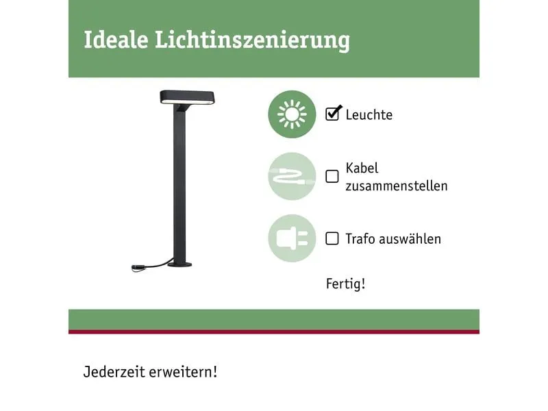 Paulmann Wegeleuchte LED Ito Horizontale Ausrichtung