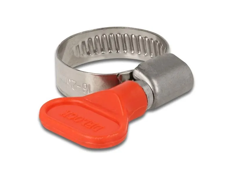 Delock Schlauchschellen-Set 16-25 mm, Rot 10 Stück Delock Schlauchschellen-Set 16-25 mm, Rot 10 Stück