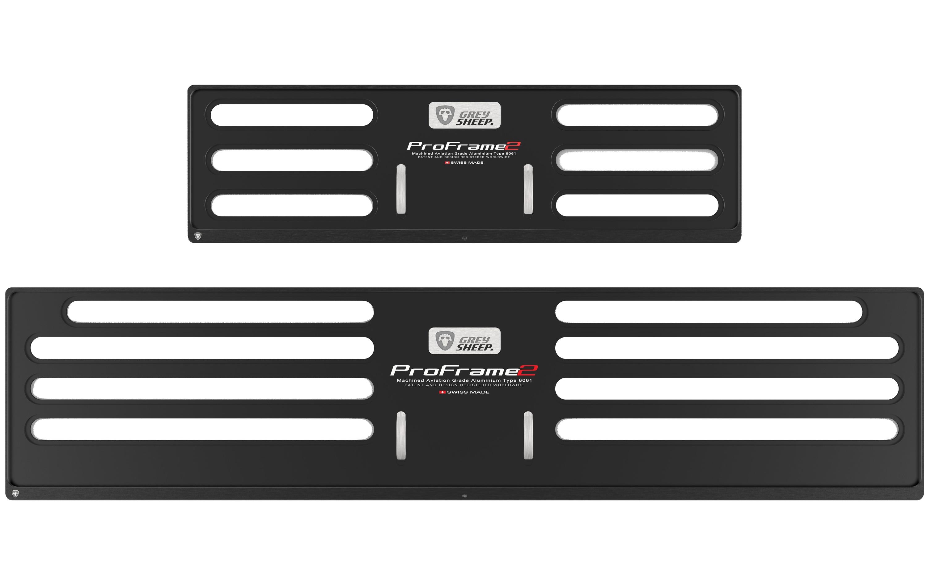 GREY SHEEP. Kennzeichenhalterset ProFrame 2, KFZ-lang, Dark Knight Black GREY SHEEP. Kennzeichenhalterset ProFrame 2, KFZ-lang, Dark Knight Black