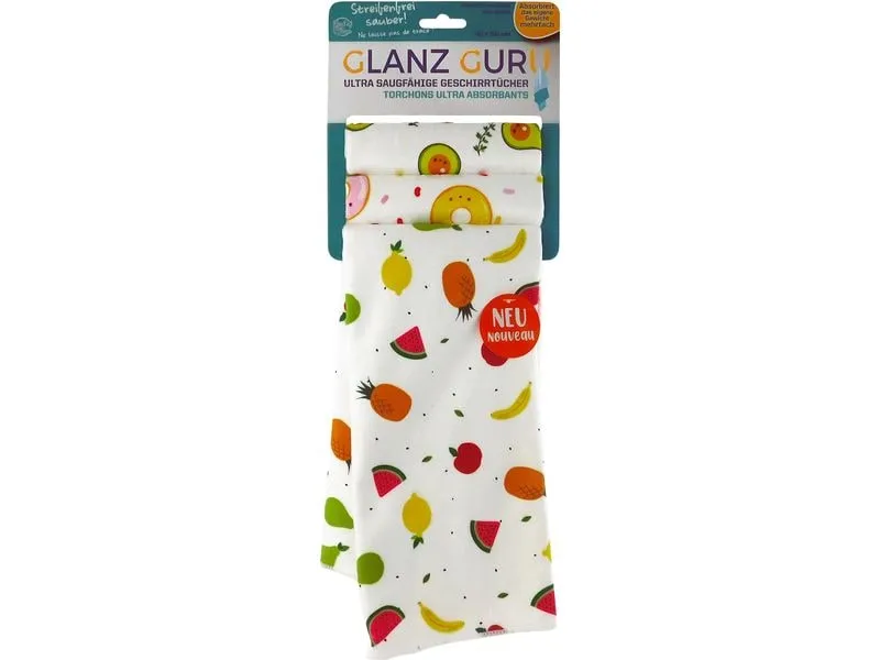 Mediashop Geschirrtuch-Set Glanz Guru «Genuss» Mehrfarbig