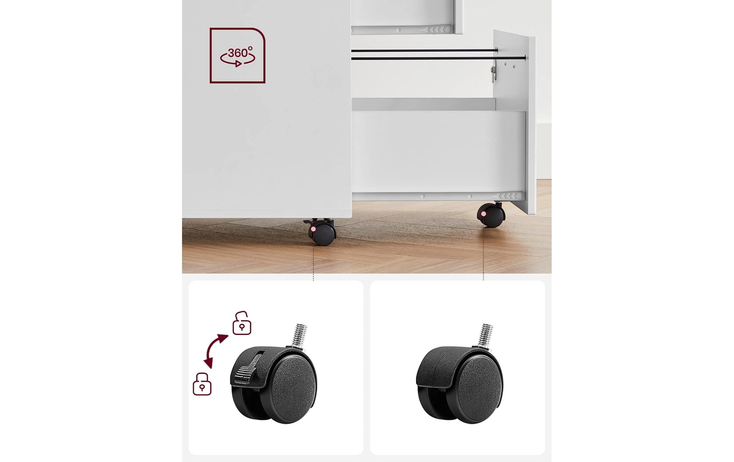 VASAGLE Aktenschrank mit zwei Schubladen