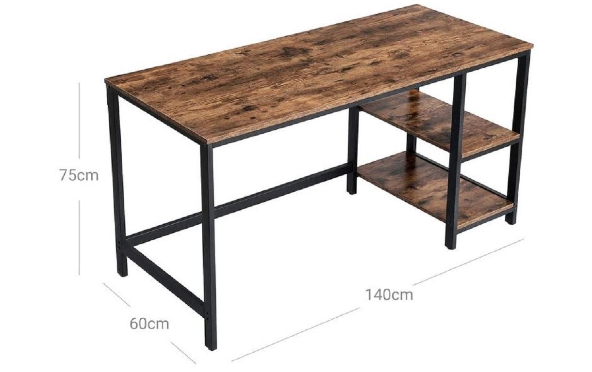 Songmics Tisch LWD55X Vintagebraun-Schwarz