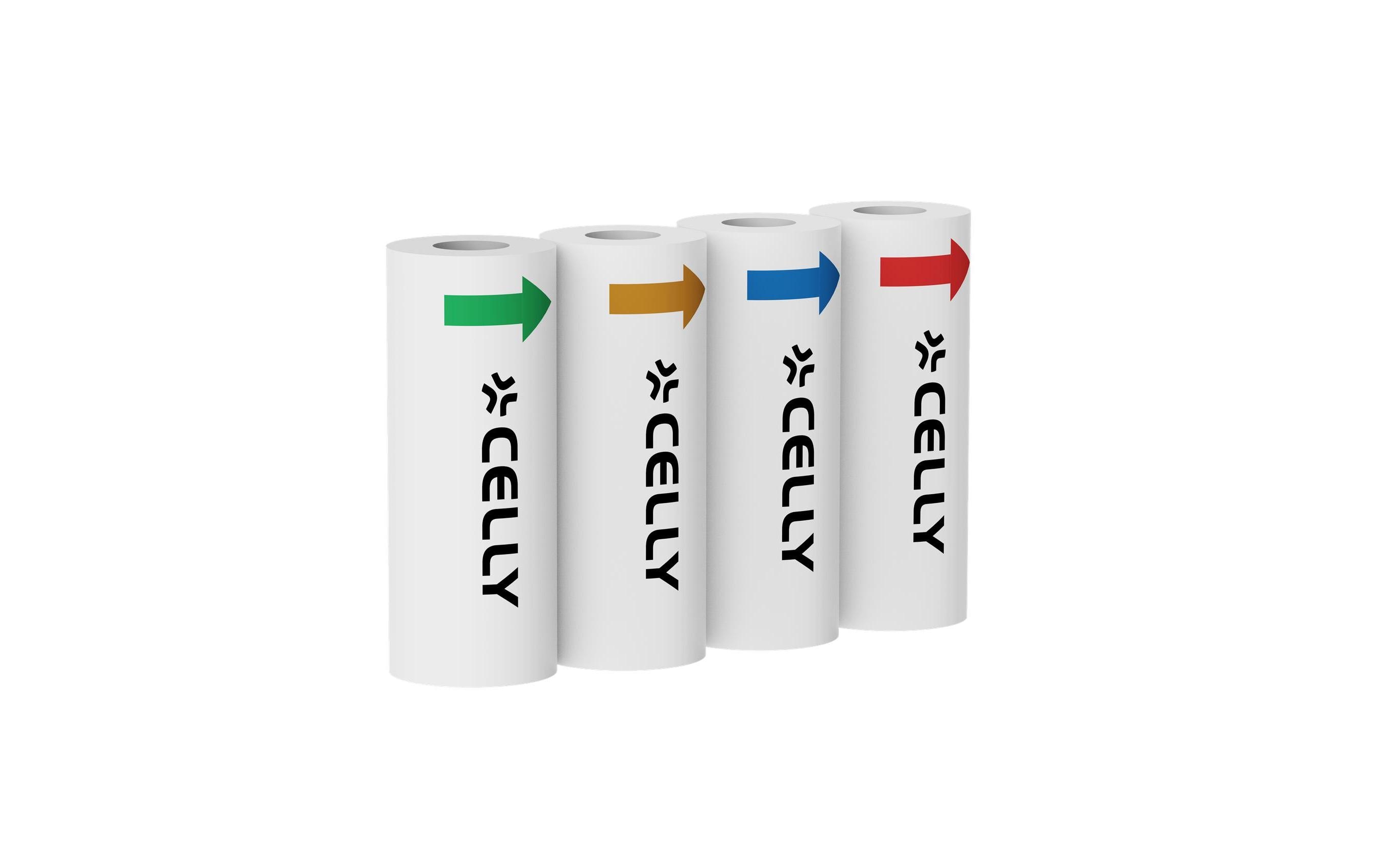 Celly Thermopapier-Ersatzrollen 4er-Pack