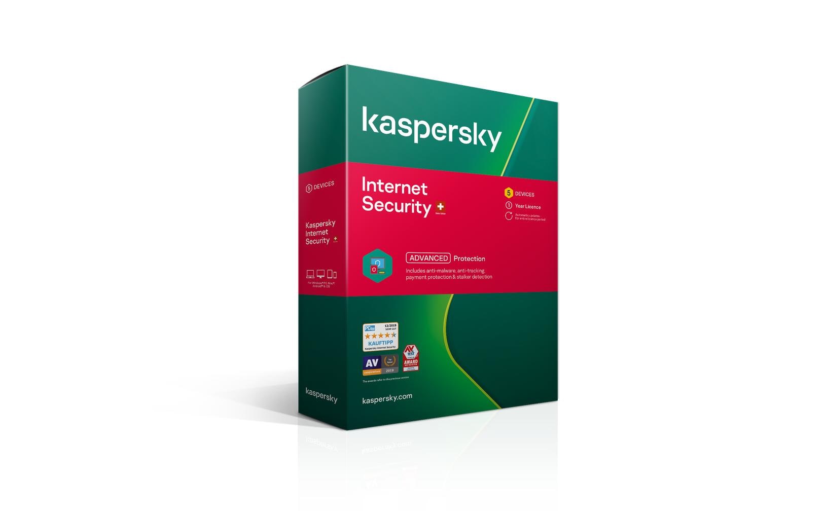 Kaspersky Internet Security Vollprodukt, 5 PC, 1 Jahr