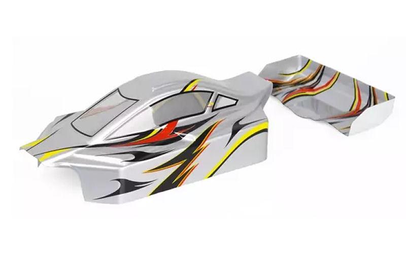 Hobbytech Karosserie Buggy Survolt Sport Style 2 Silber, Spoiler, 1:10 Hobbytech Karosserie Buggy Survolt Sport Style 2 Silber, Spoiler, 1:10