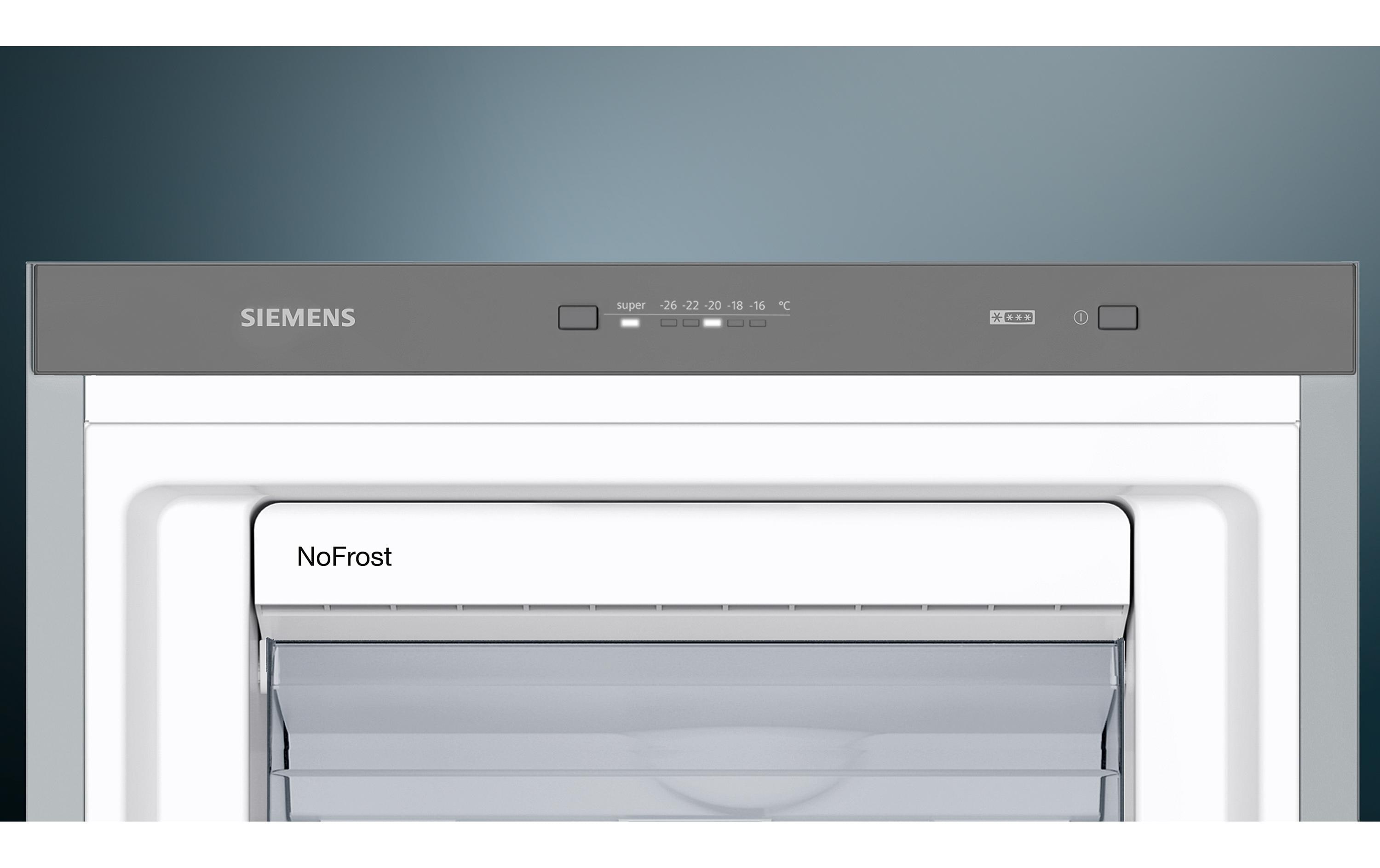 Siemens Gefrierschrank GS36NVIEP Rechts/Wechselbar, Silber