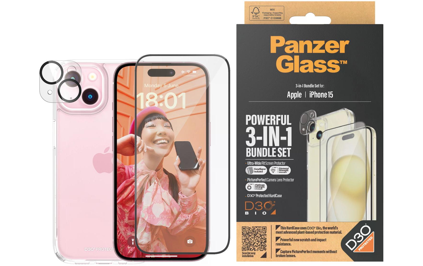 Panzerglass 3-in-1 Bundle iPhone 15 Panzerglass 3-in-1 Bundle iPhone 15