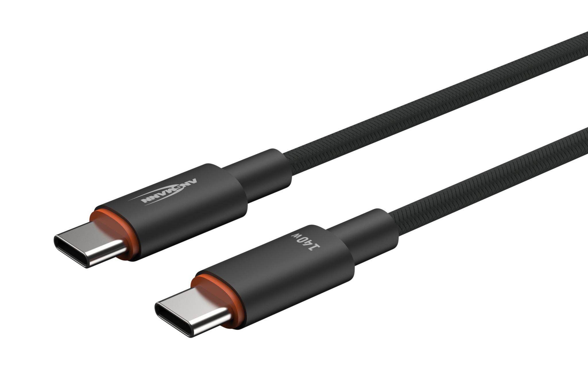 Ansmann USB-Ladekabel Typ-C auf USB Typ-C Kabel, 60 cm