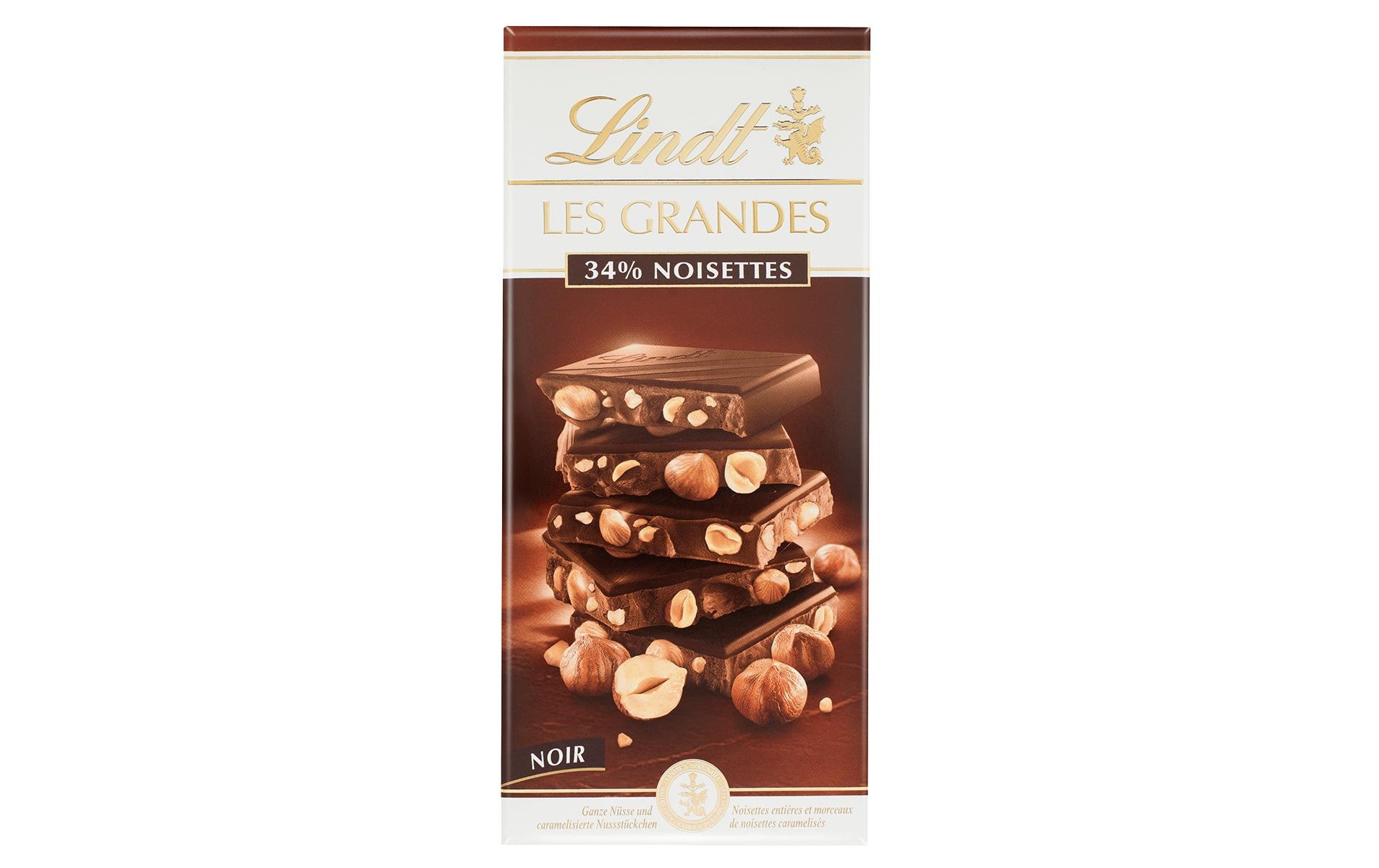 Lindt Tafelschokolade Les Grandes Dunkel Nuss 150 g