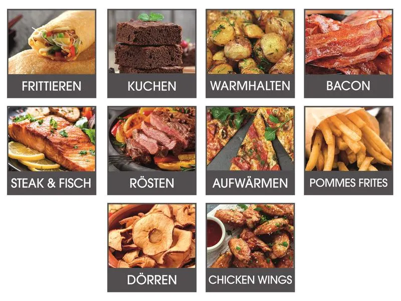 GOURMETmaxx Heissluft-Fritteuse Digital 7l Schwarz/Silber GOURMETmaxx Heissluft-Fritteuse Digital 7l Schwarz/Silber