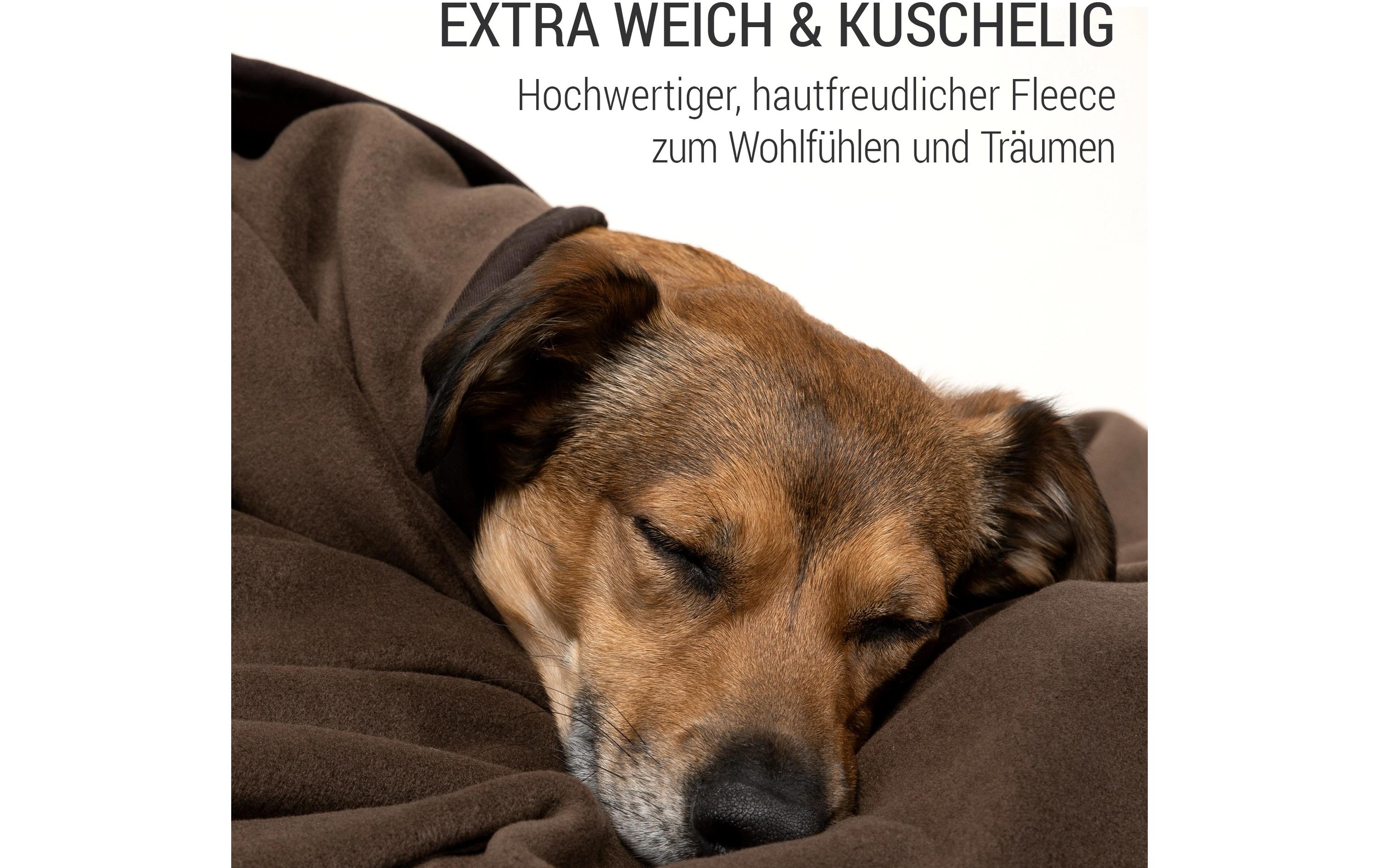 Doctor Bark Hunde-Decke Fleece M Braun, 100 x 70 cm