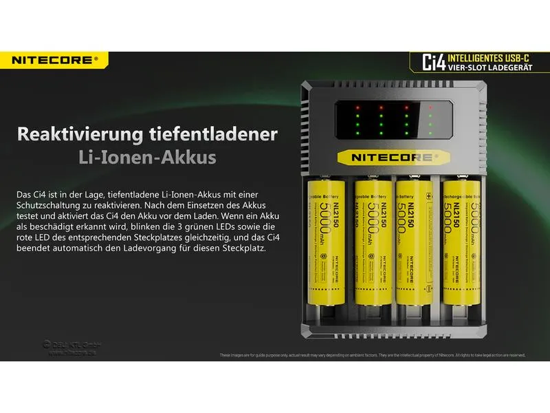Nitecore Ladegerät Ci4 Nitecore Ladegerät Ci4