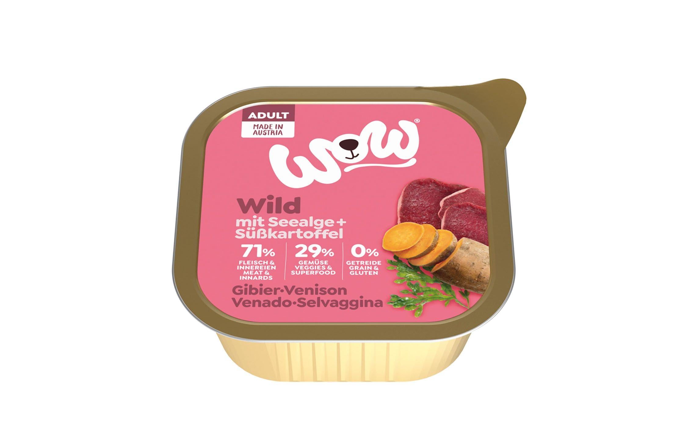 WOW Nassfutter Adult Wild Schale, 11 x 150 g
