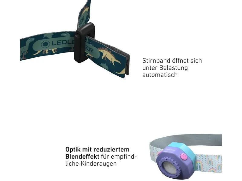 LED LENSER Stirnlampe Kidled 4R Grün LED LENSER Stirnlampe Kidled 4R Grün