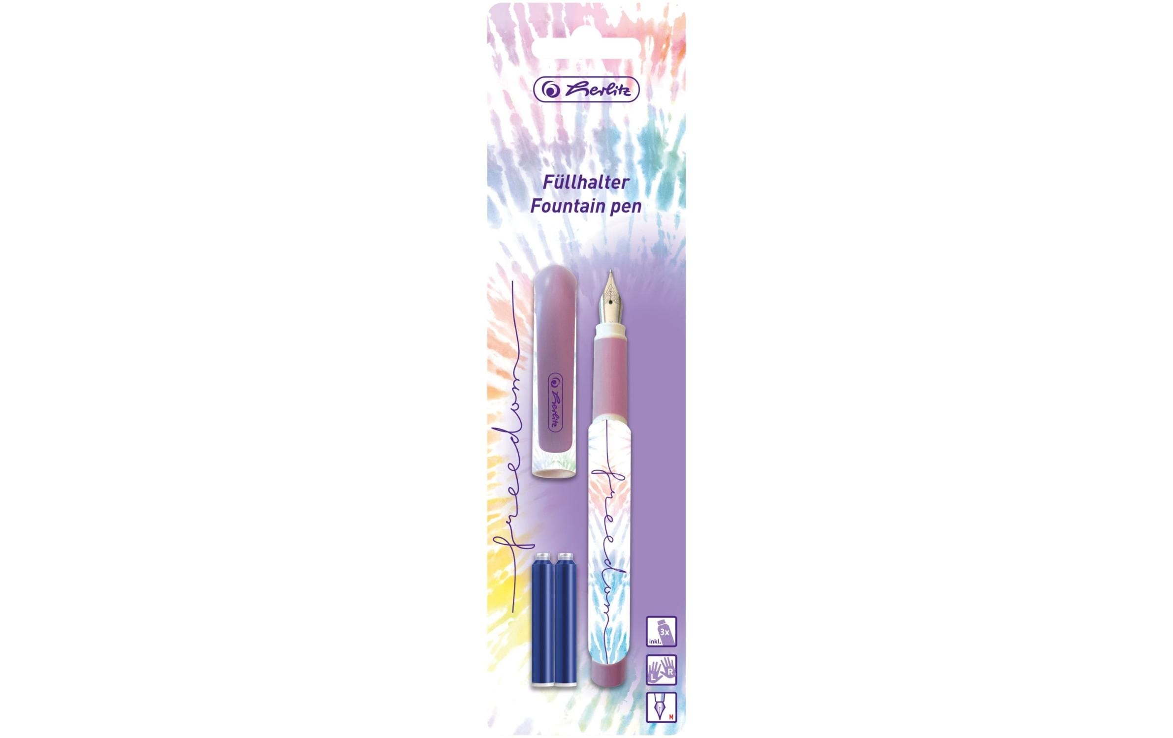 Herlitz Füllfederhalter New Batik Freedom Medium (M), Violett