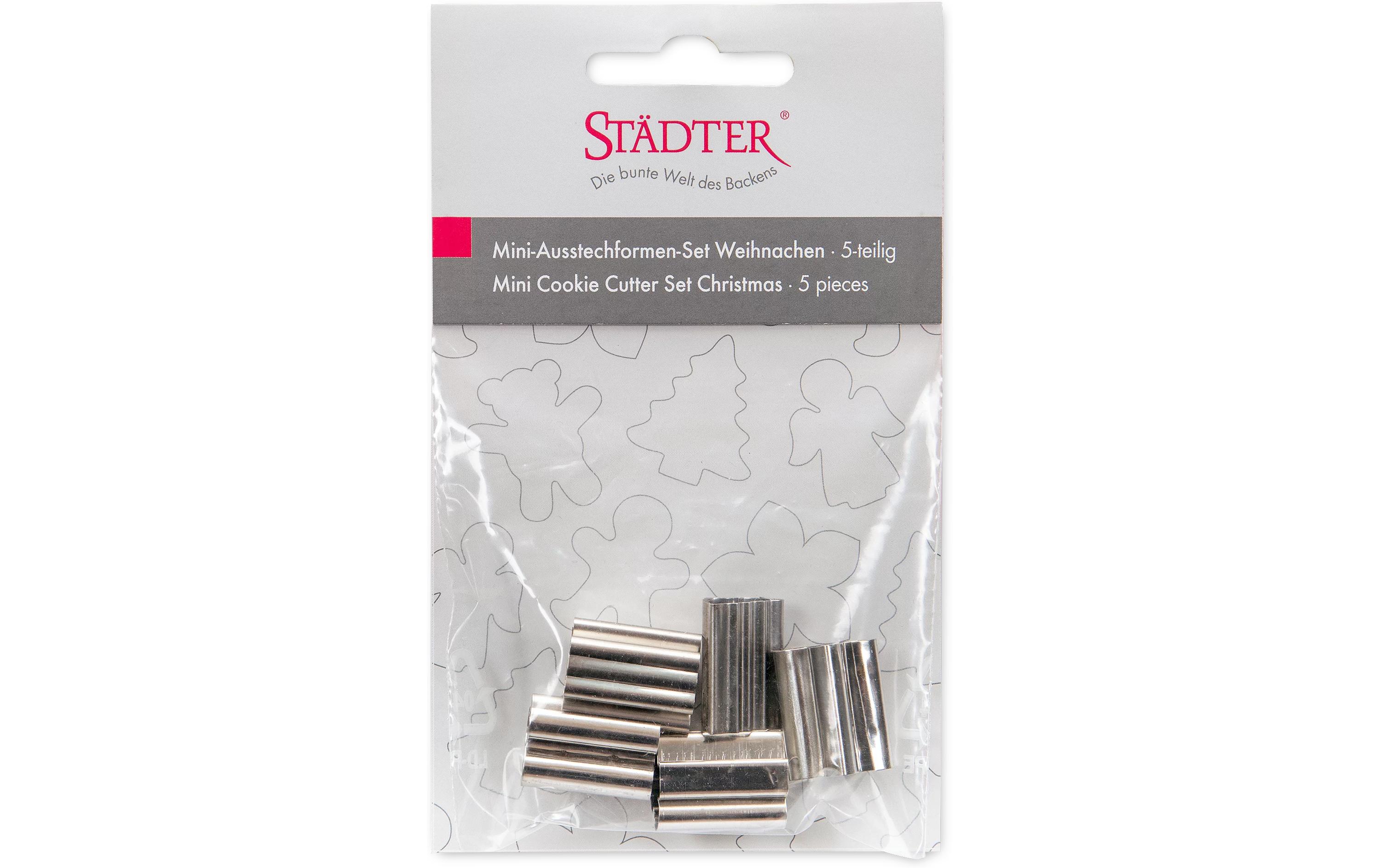 Städter Guetzli-Ausstecher Mini Weihnachten 5-teilig, 1.5 cm