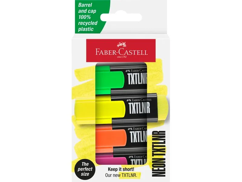 Faber-Castell Textmarker TXTLNR 4 4er Kartonetui Faber-Castell Textmarker TXTLNR 4 4er Kartonetui