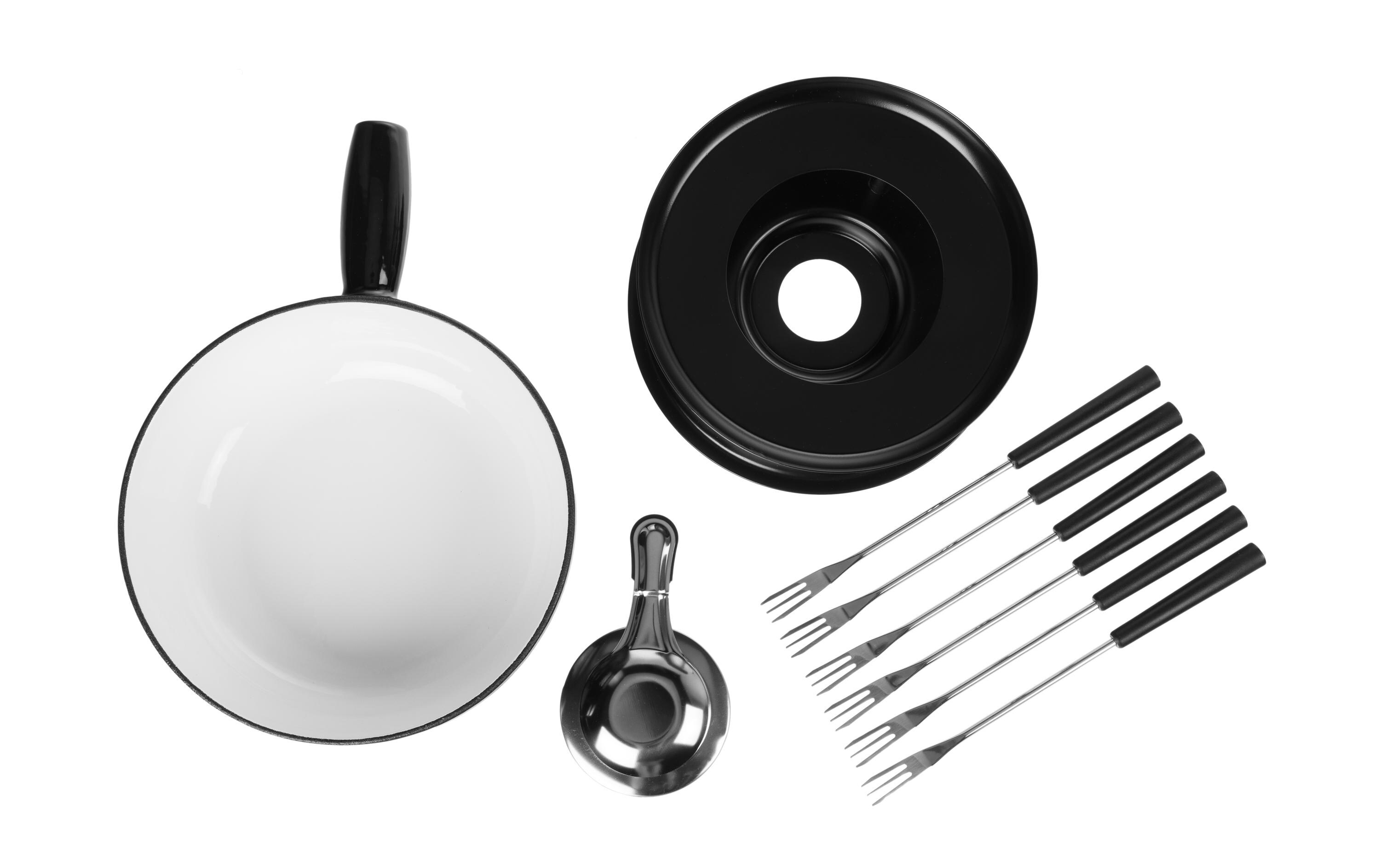 COCON Käsefondue-Set 10-teilig, Schwarz