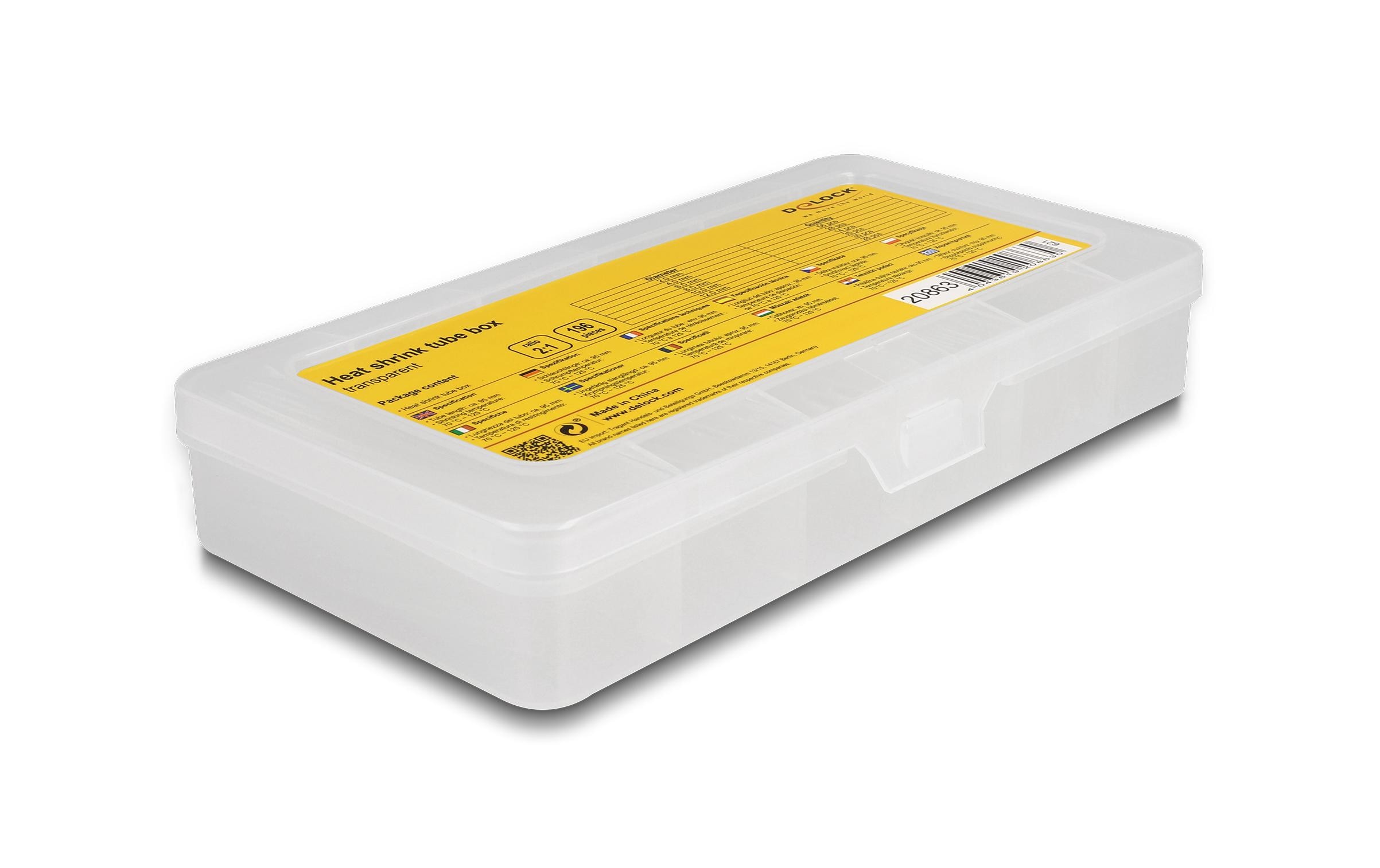 Delock Schrumpfschlauch 196-teilig Sortimentsbox Transparent Delock Schrumpfschlauch 196-teilig Sortimentsbox Transparent