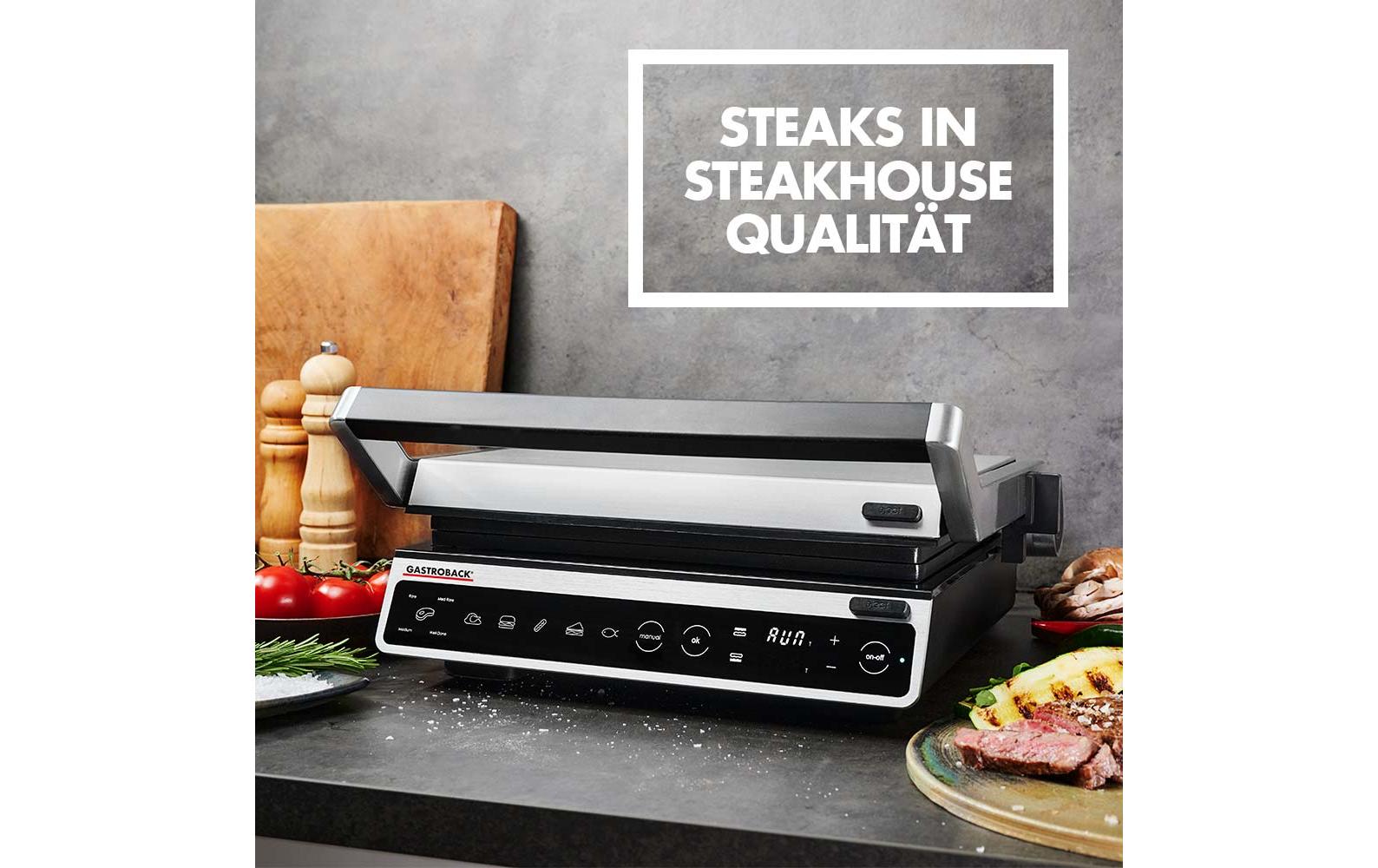 Gastroback Kontaktgrill BBQ Advanced Smart 200 W