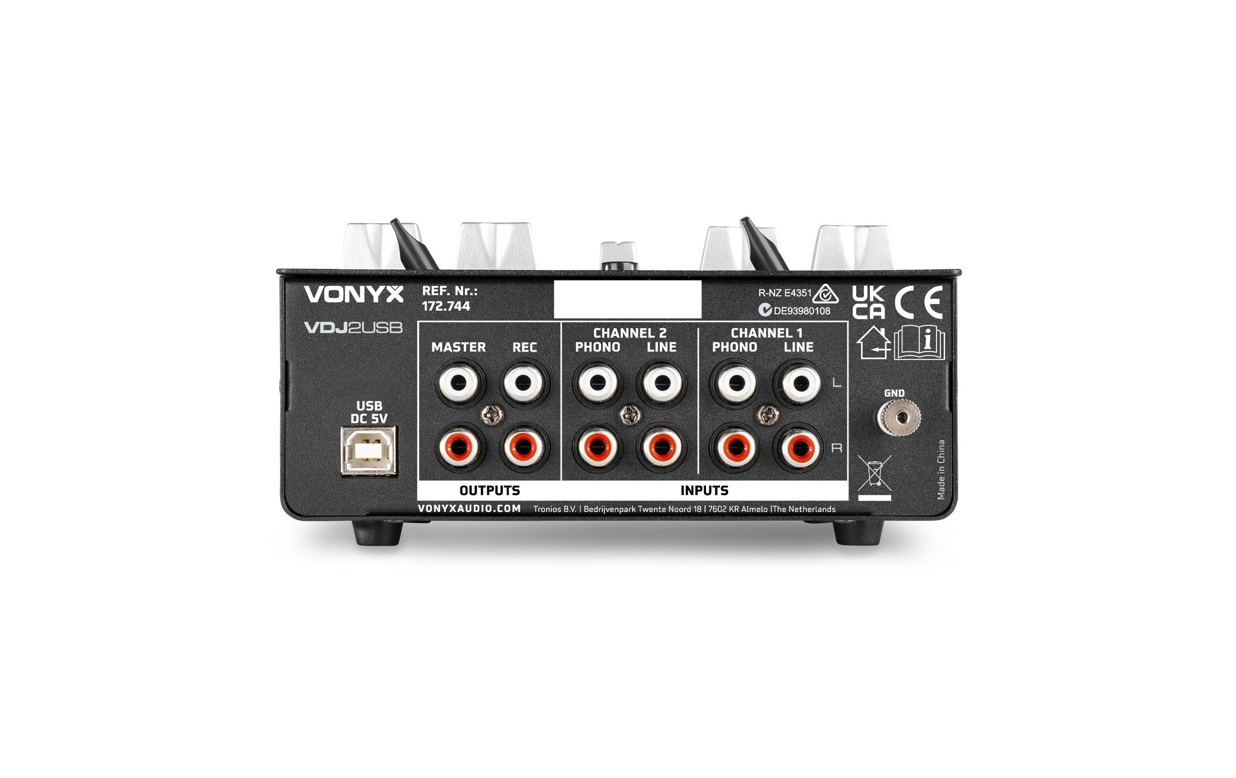 Vonyx DJ-Mixer VDJ2USB