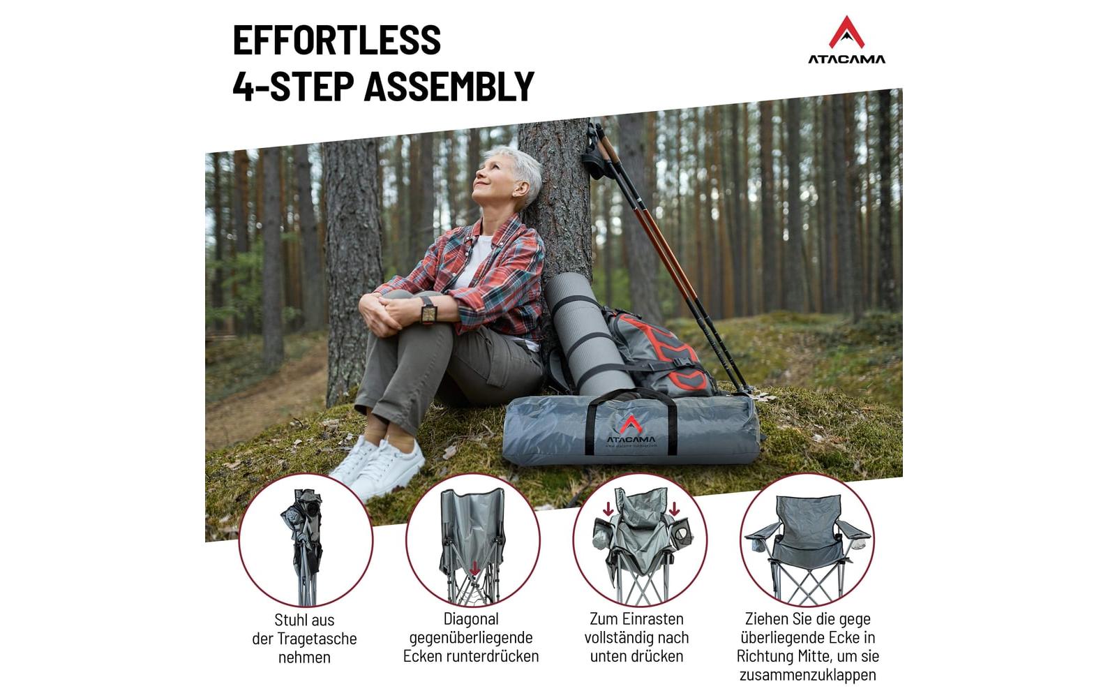 Atacama Campingstuhl Dunkelgrau