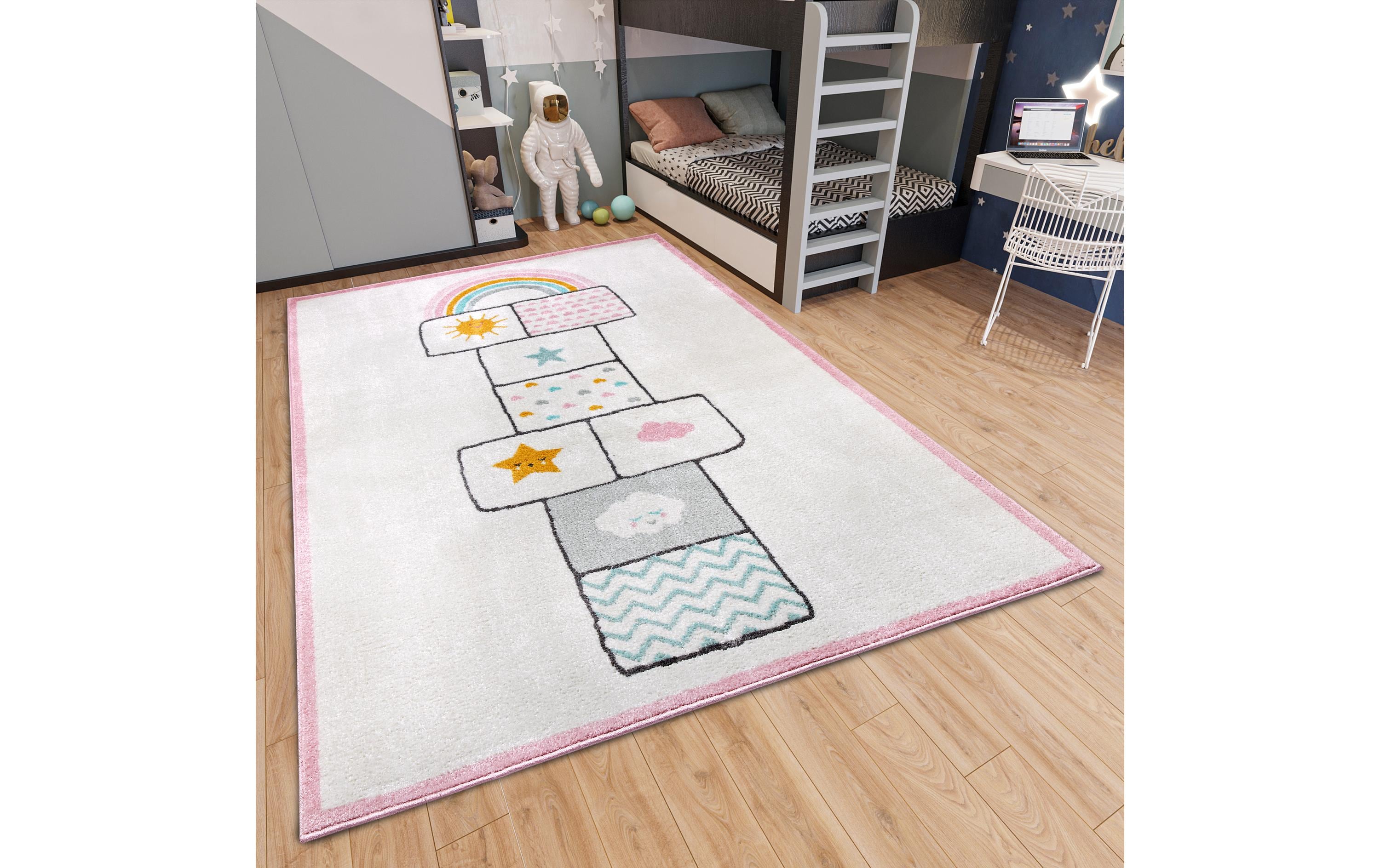 Hanse Home Dekoteppich Hüpf-Abenteuer 120 x 170 cm, Rosa
