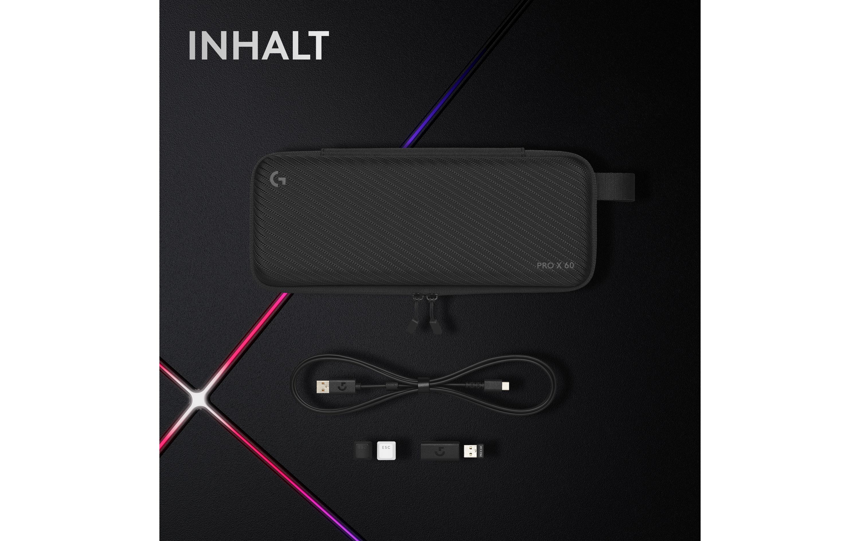 Logitech Gaming-Tastatur Pro X 60 Lightspeed White