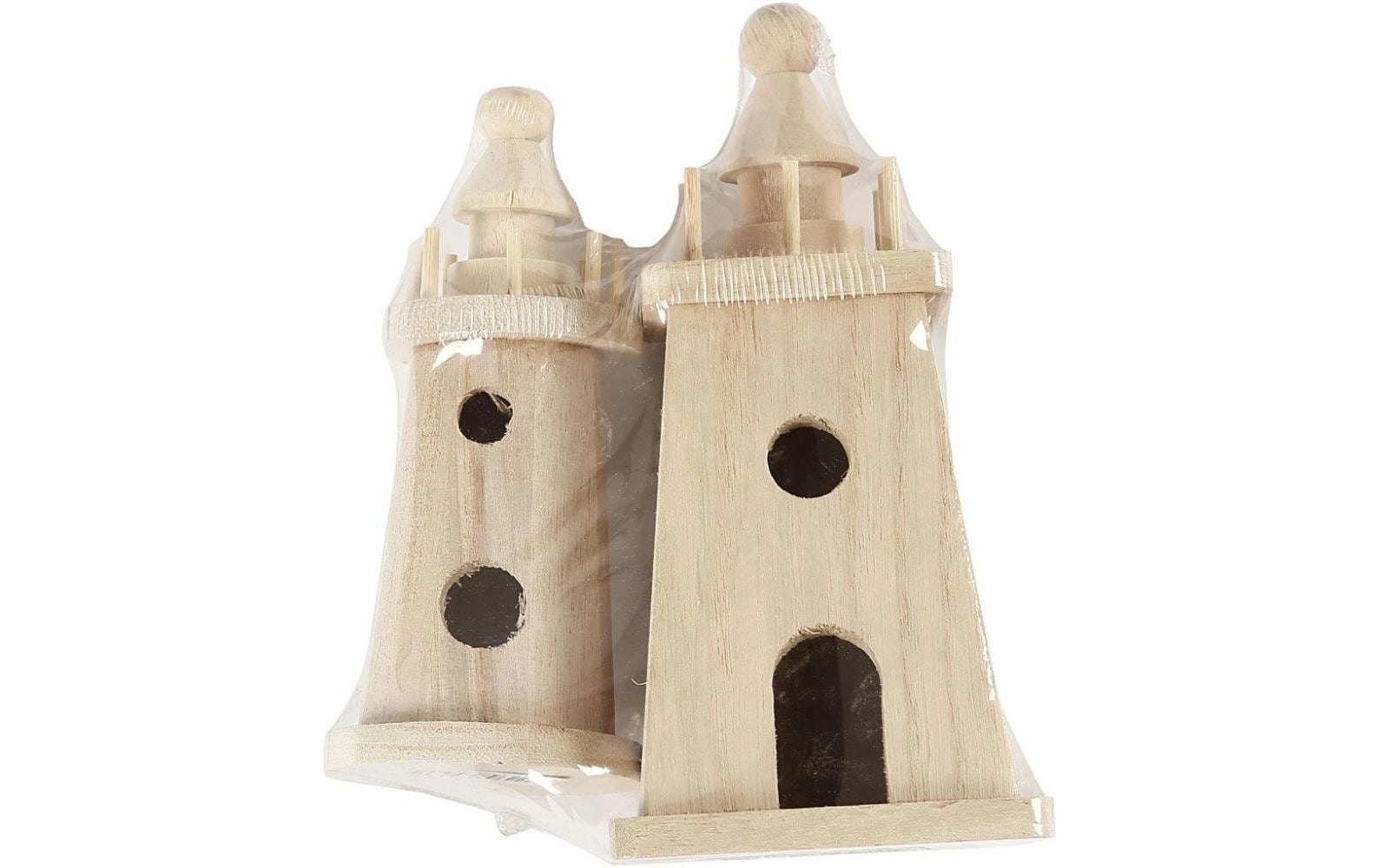 Creativ Company Mini-Figur Leuchtturm 2 Stück, Braun