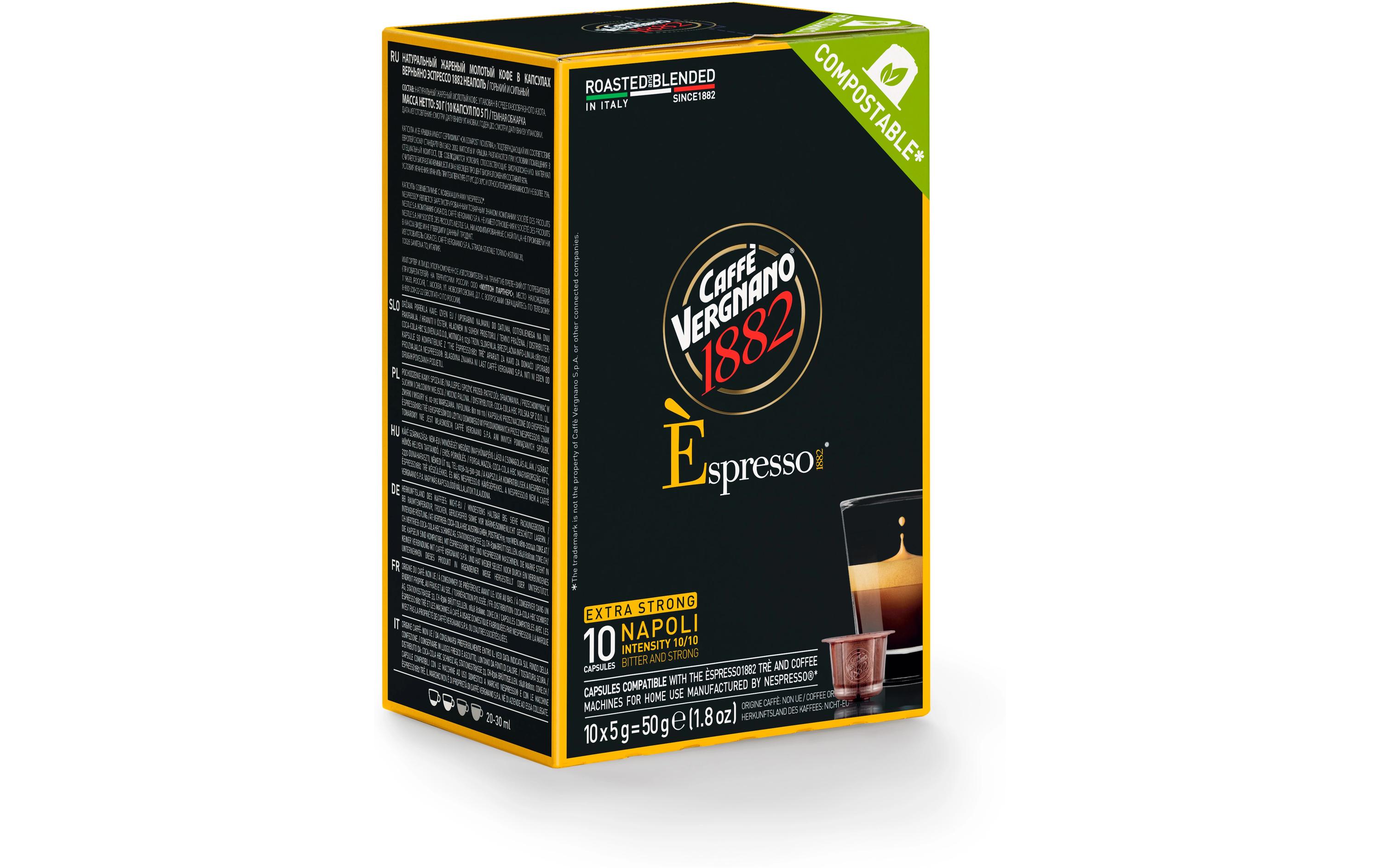 Caffè Vergnano Kaffeekapseln Espresso Napoli 10 Stück Caffè Vergnano Kaffeekapseln Espresso Napoli 10 Stück