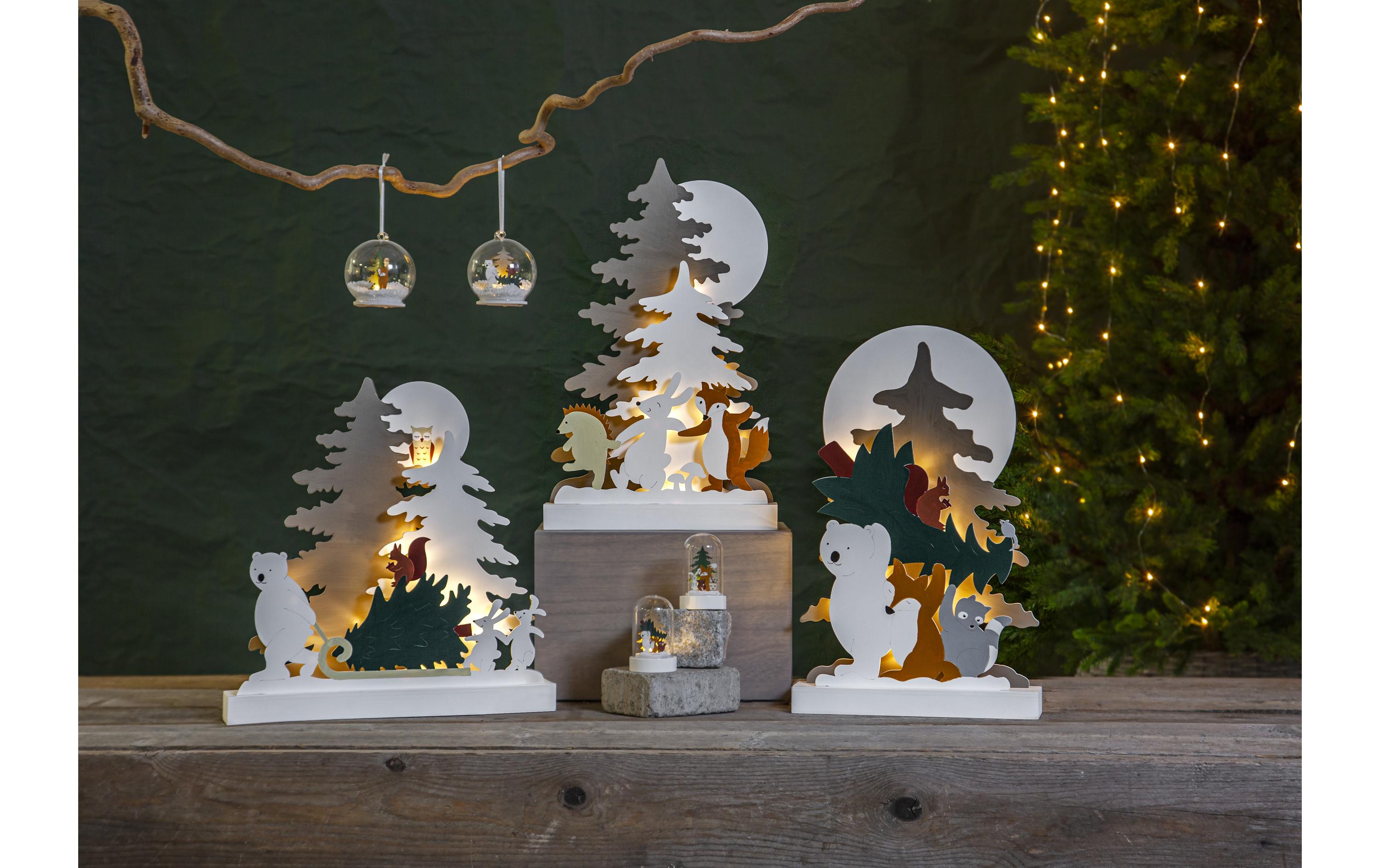 Star Trading Tischdeko Forest Friends, 45 cm, Holz