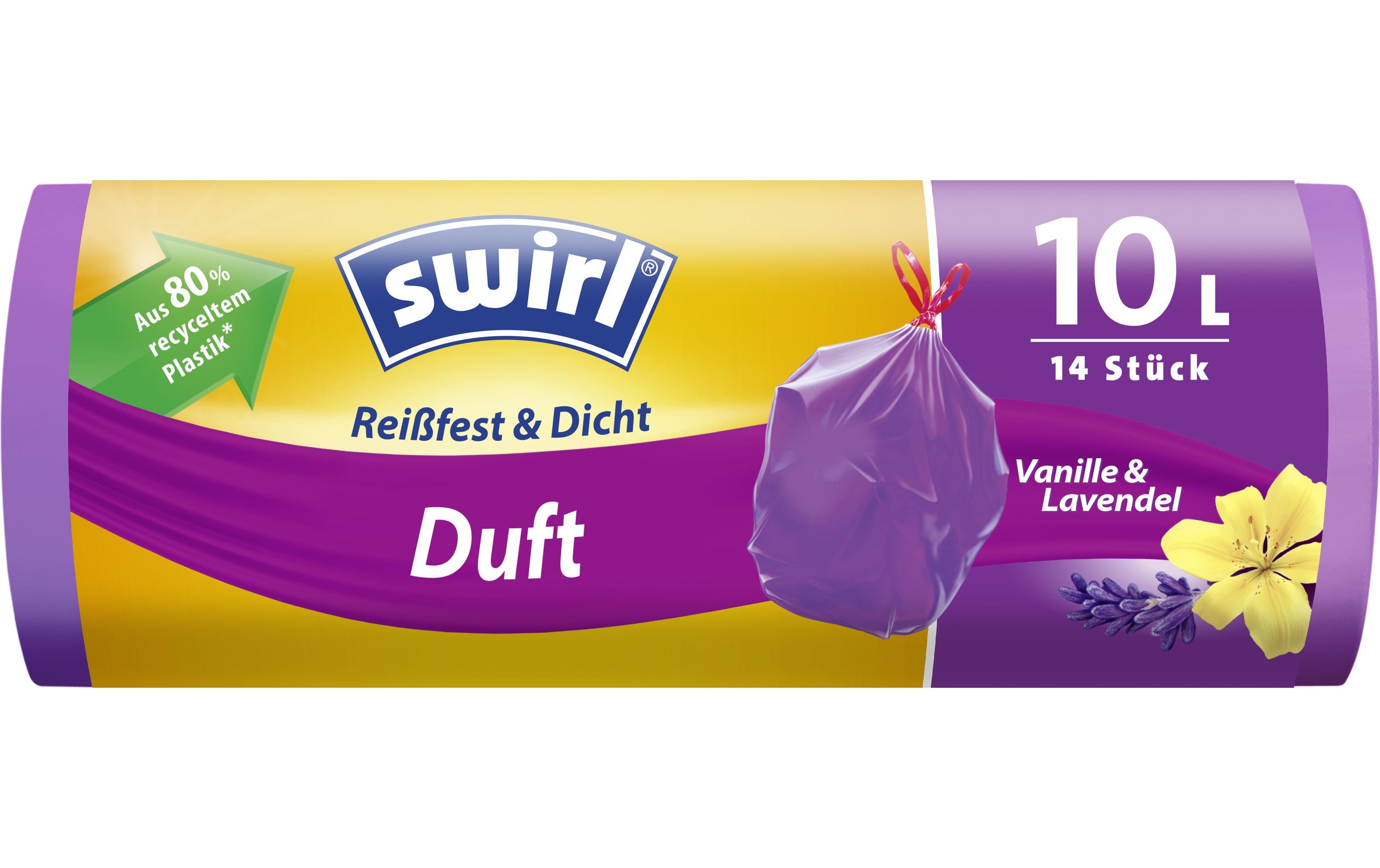 Swirl Müllbeutel Duft Lavendel-Vanille 10 l, 14 Stück