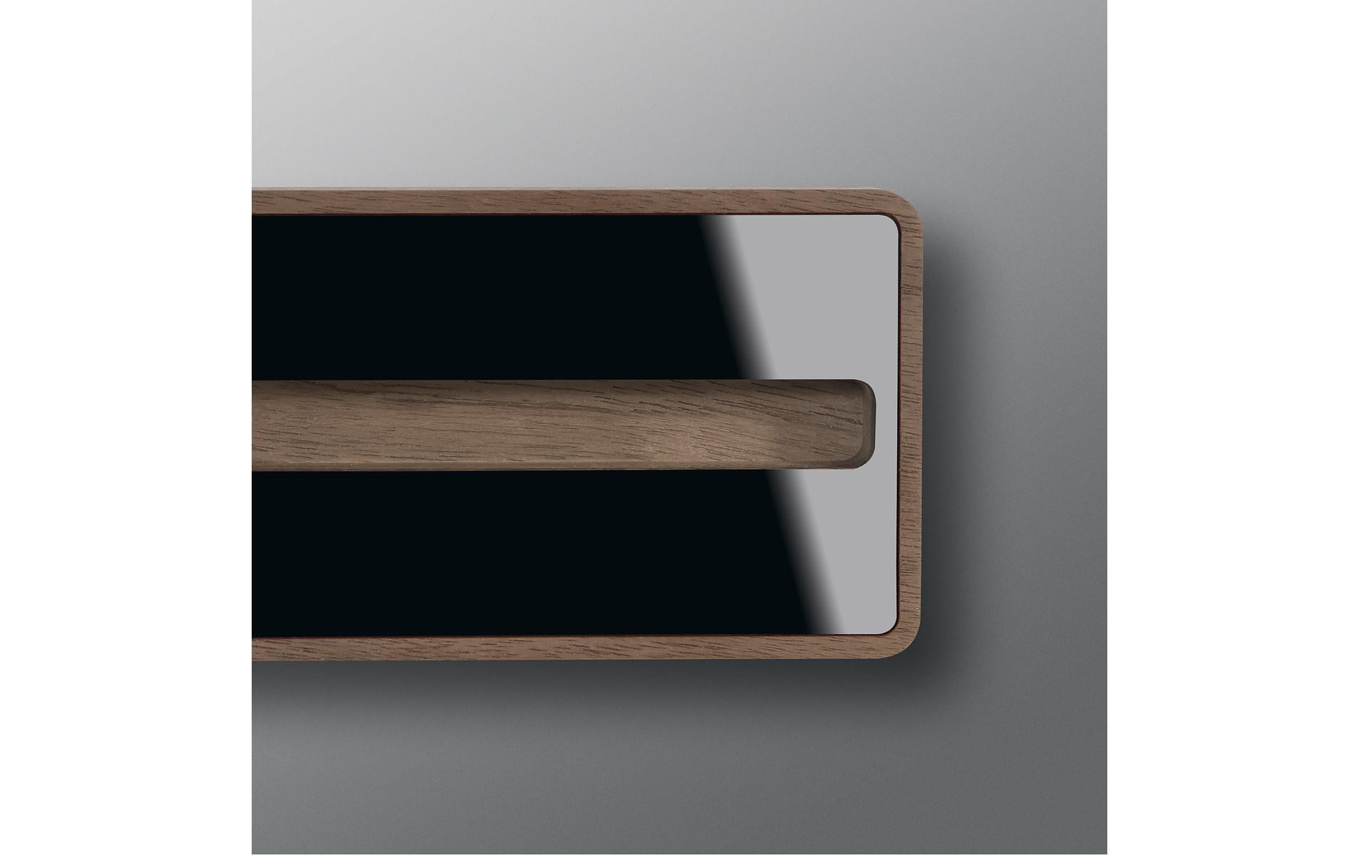 Sigel Visitenkartenhalter 2-fach, Schwarz/Dunkelbraun